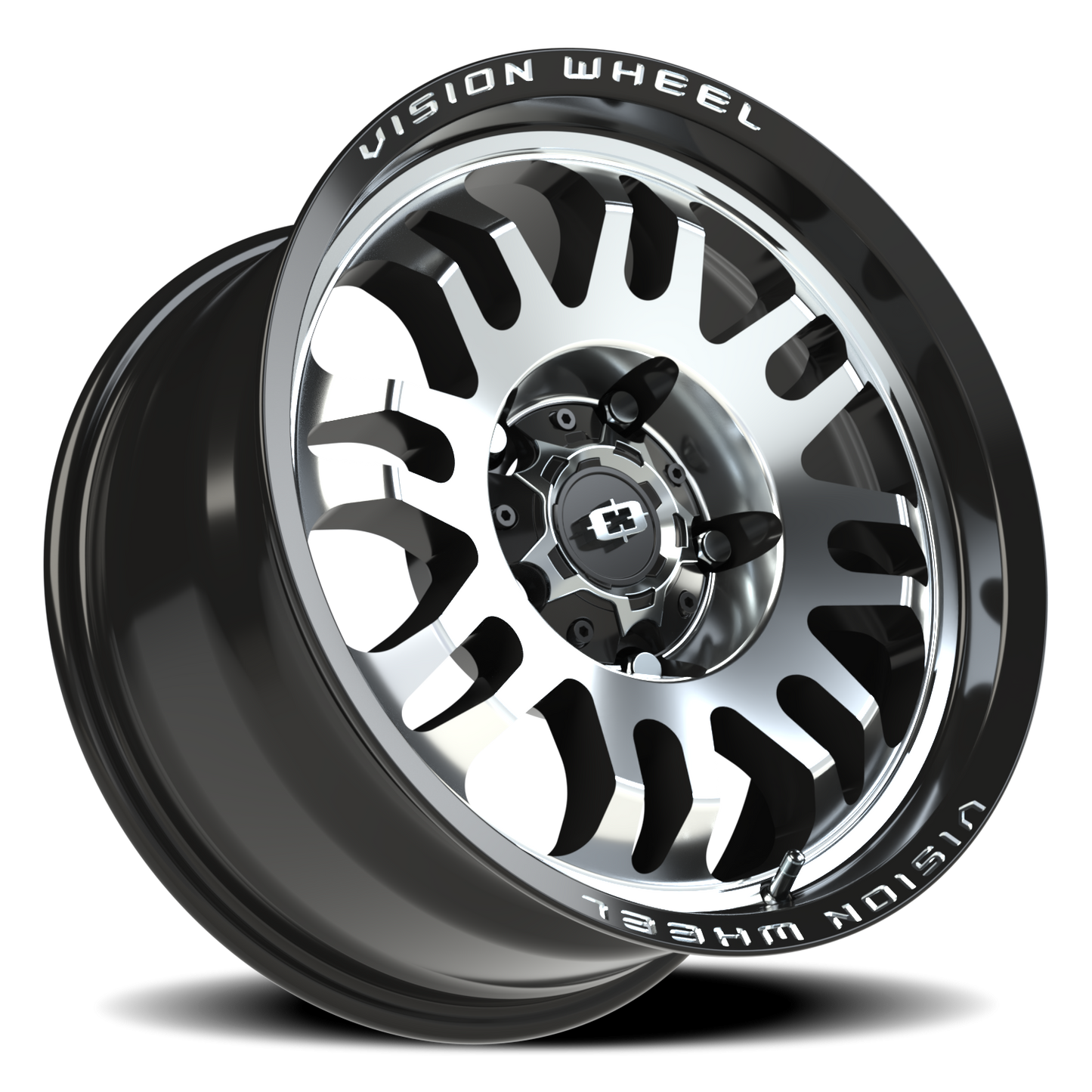 Vision Inferno 17X8.5 Gloss Black Machined Face Wheel