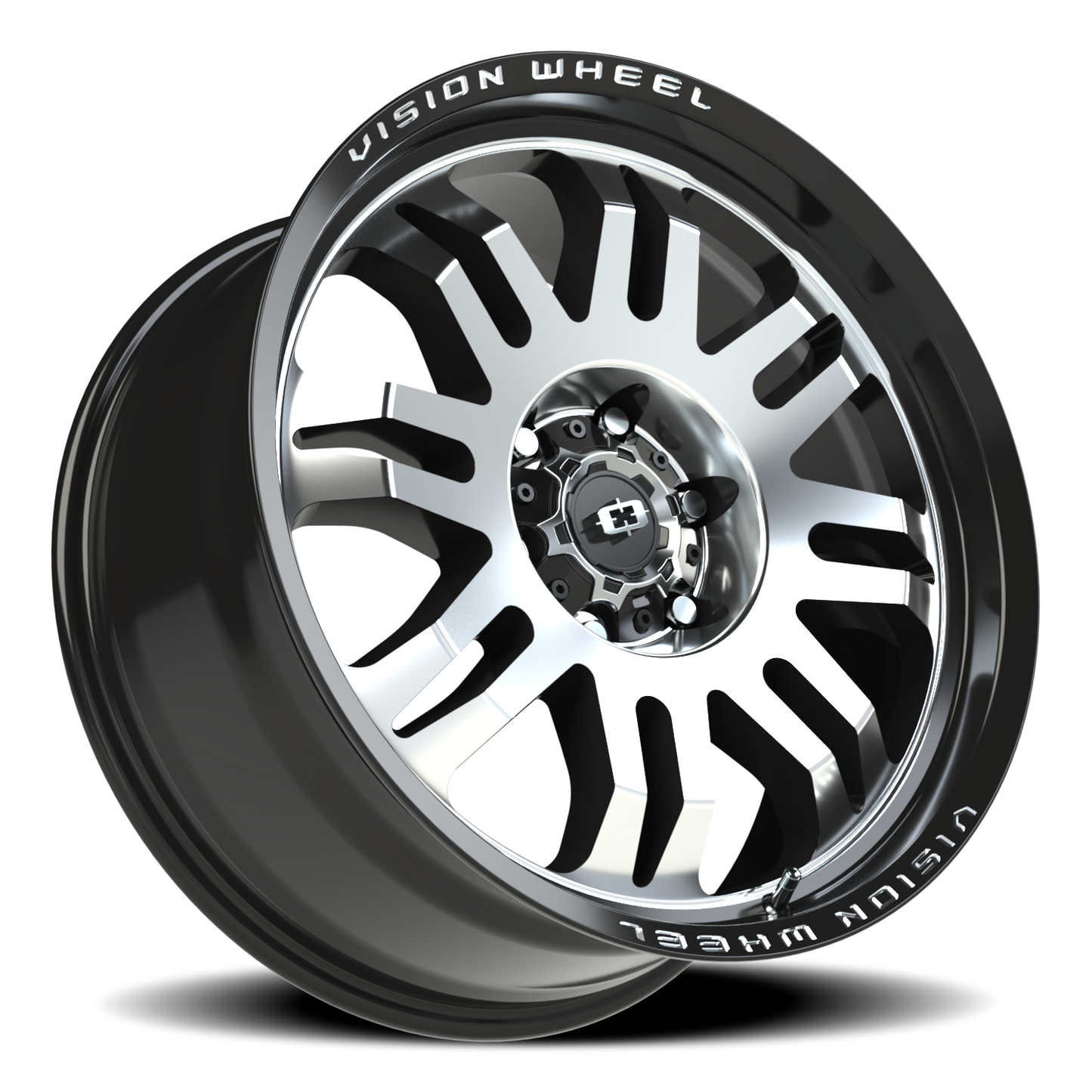 Vision Inferno 20X9 Gloss Black Machined Face Wheel