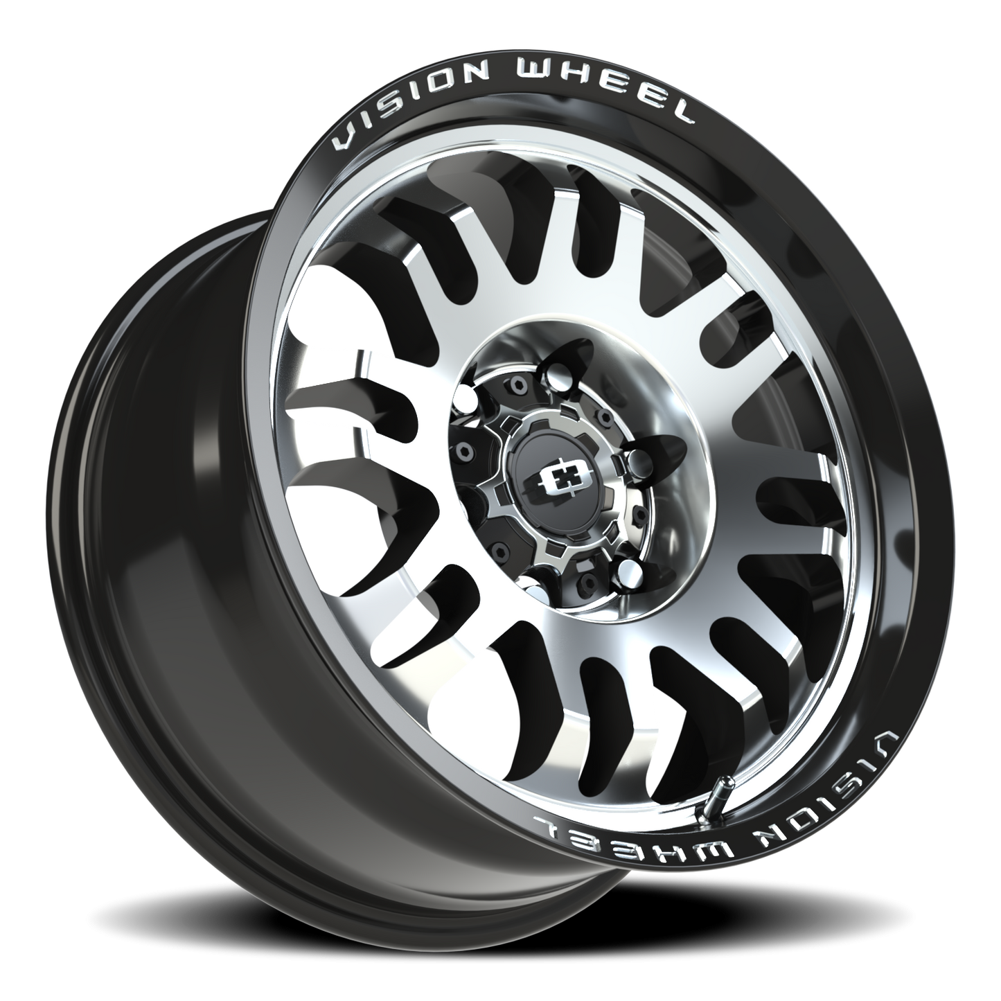 Vision Inferno 17X8.5 Gloss Black Machined Face Wheel