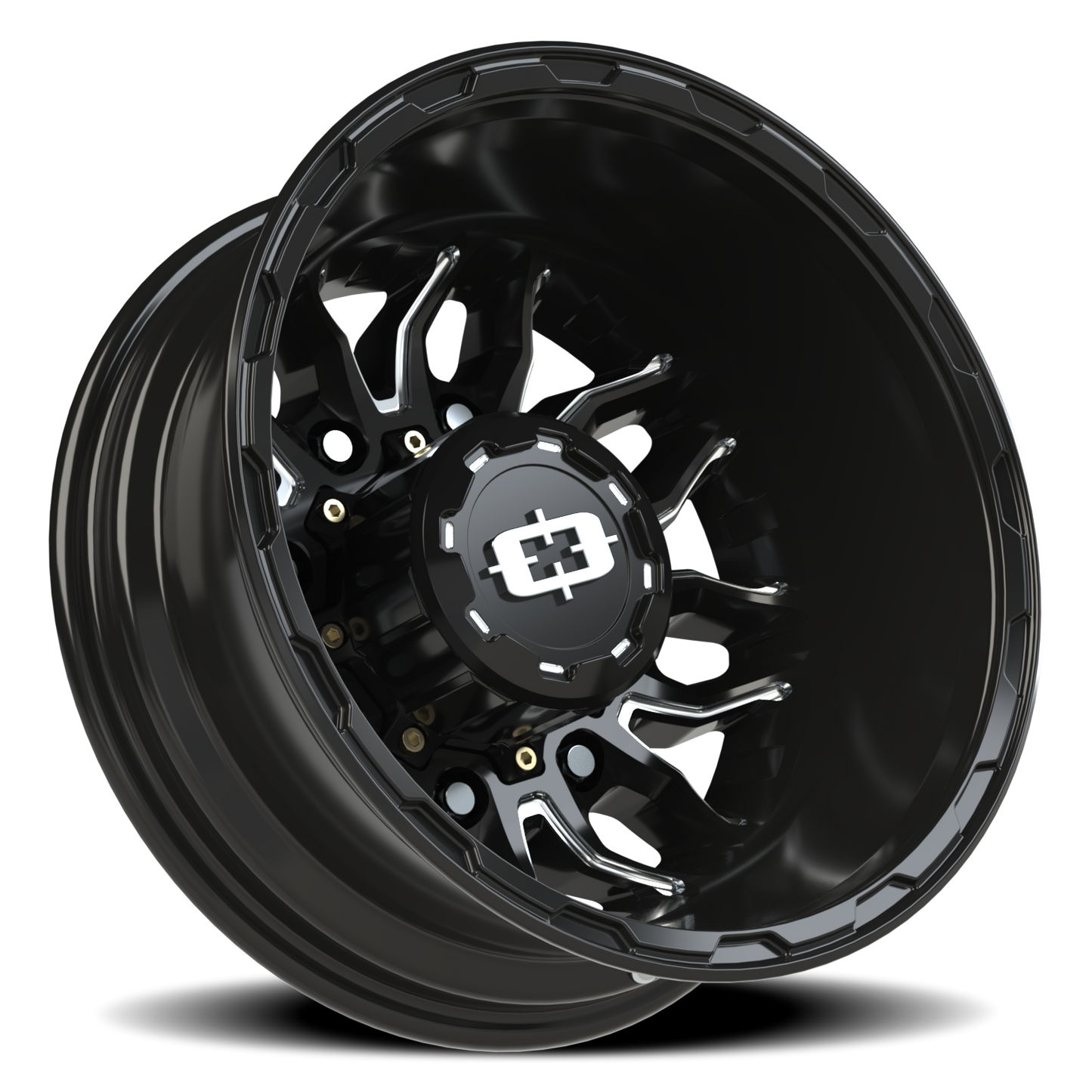 Vision Dually 17X6.5 Gloss Black Milled Spoke Wheel