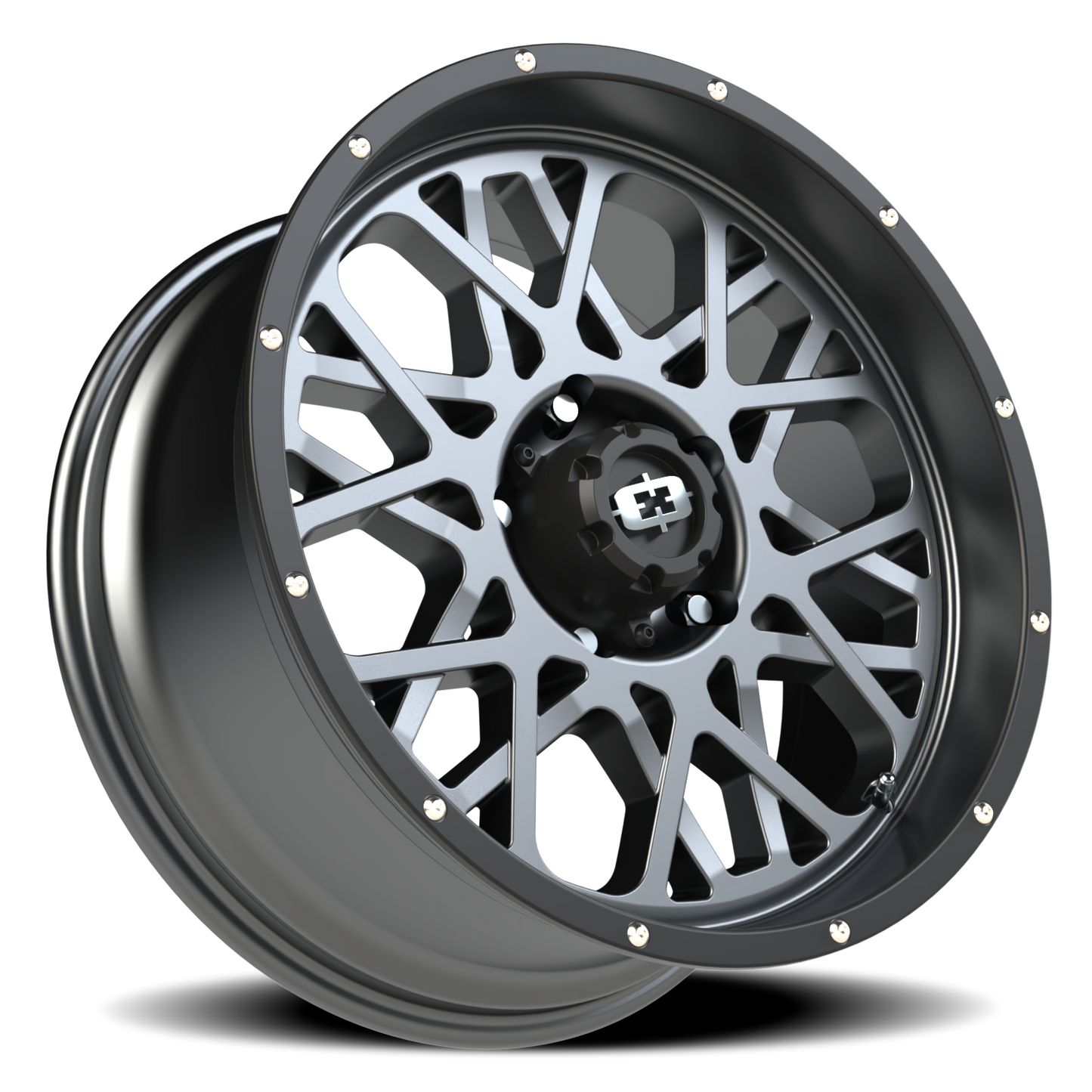 Vision Rocker 20X9 Anthracite with Satin Black Lip Wheel