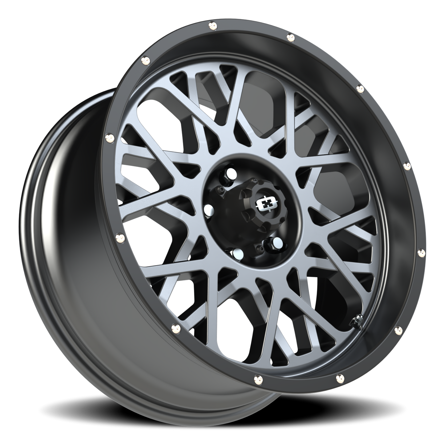 Vision Rocker 20X9 Anthracite with Satin Black Lip Wheel