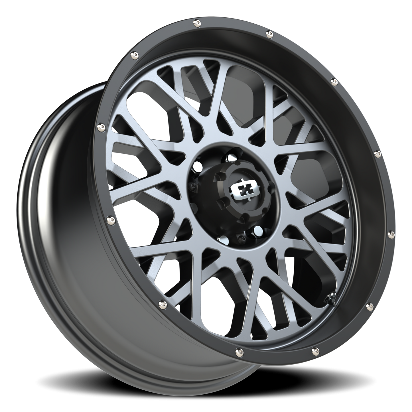 Vision Rocker 20X9 Anthracite with Satin Black Lip Wheel