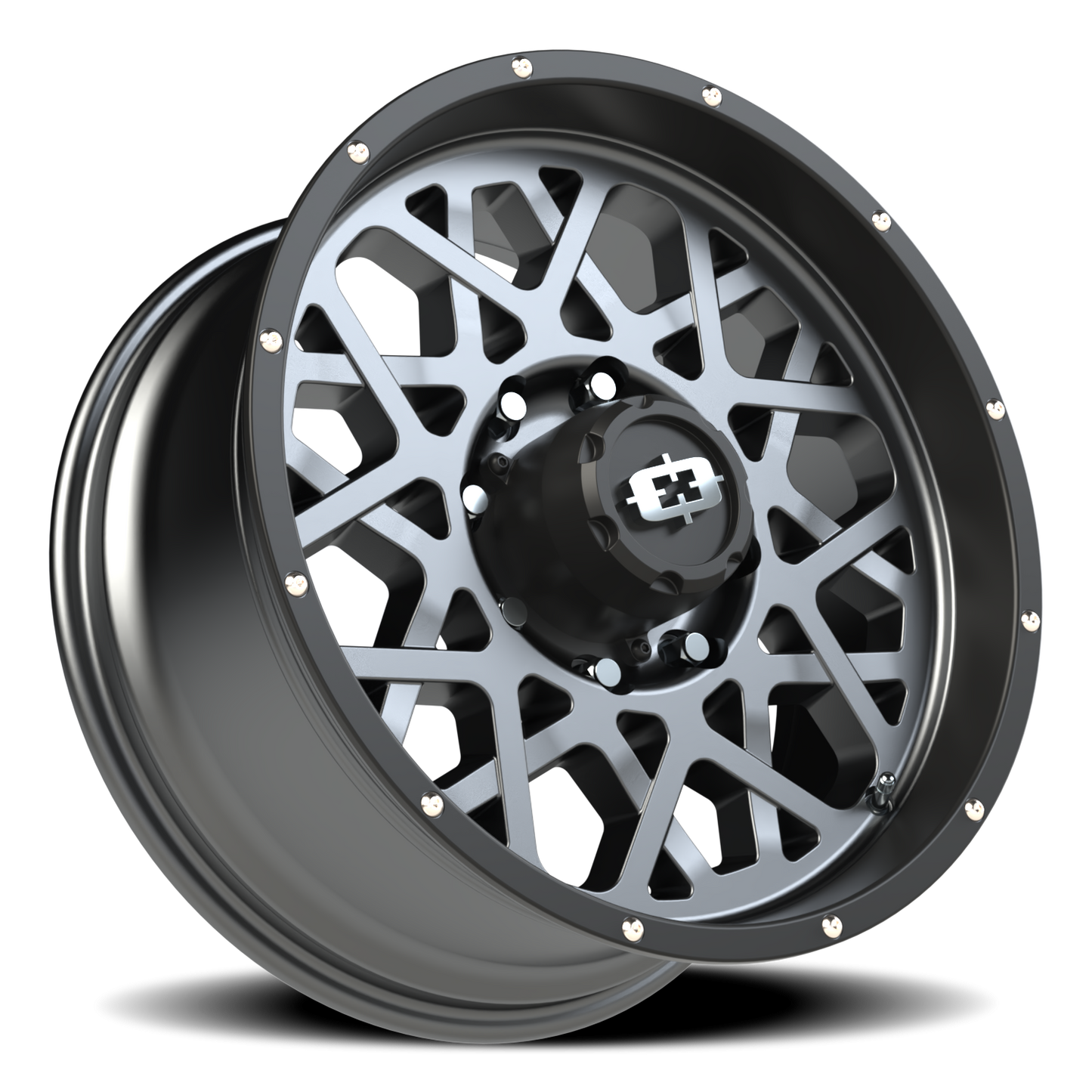 Vision Rocker 20X9 Anthracite with Satin Black Lip Wheel