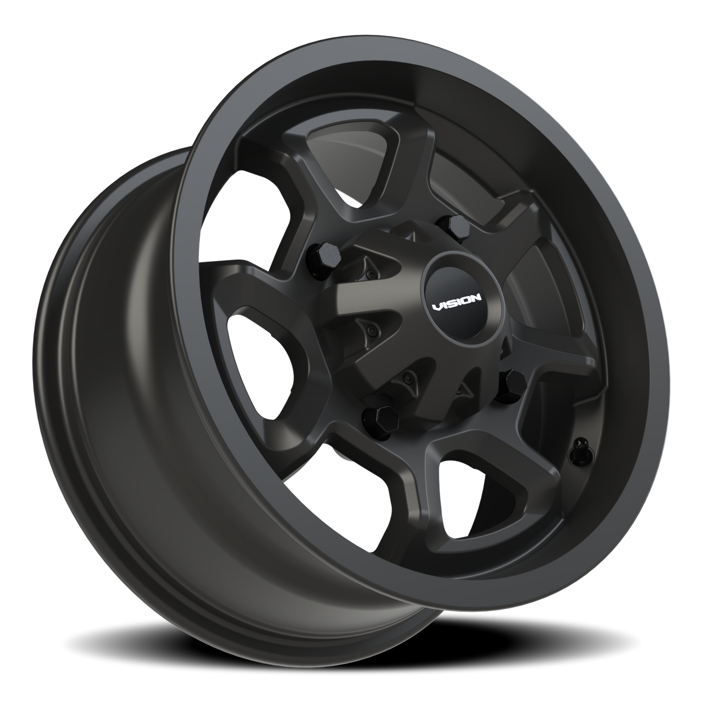 Vision Bomb 14X7 Matte Black Wheel