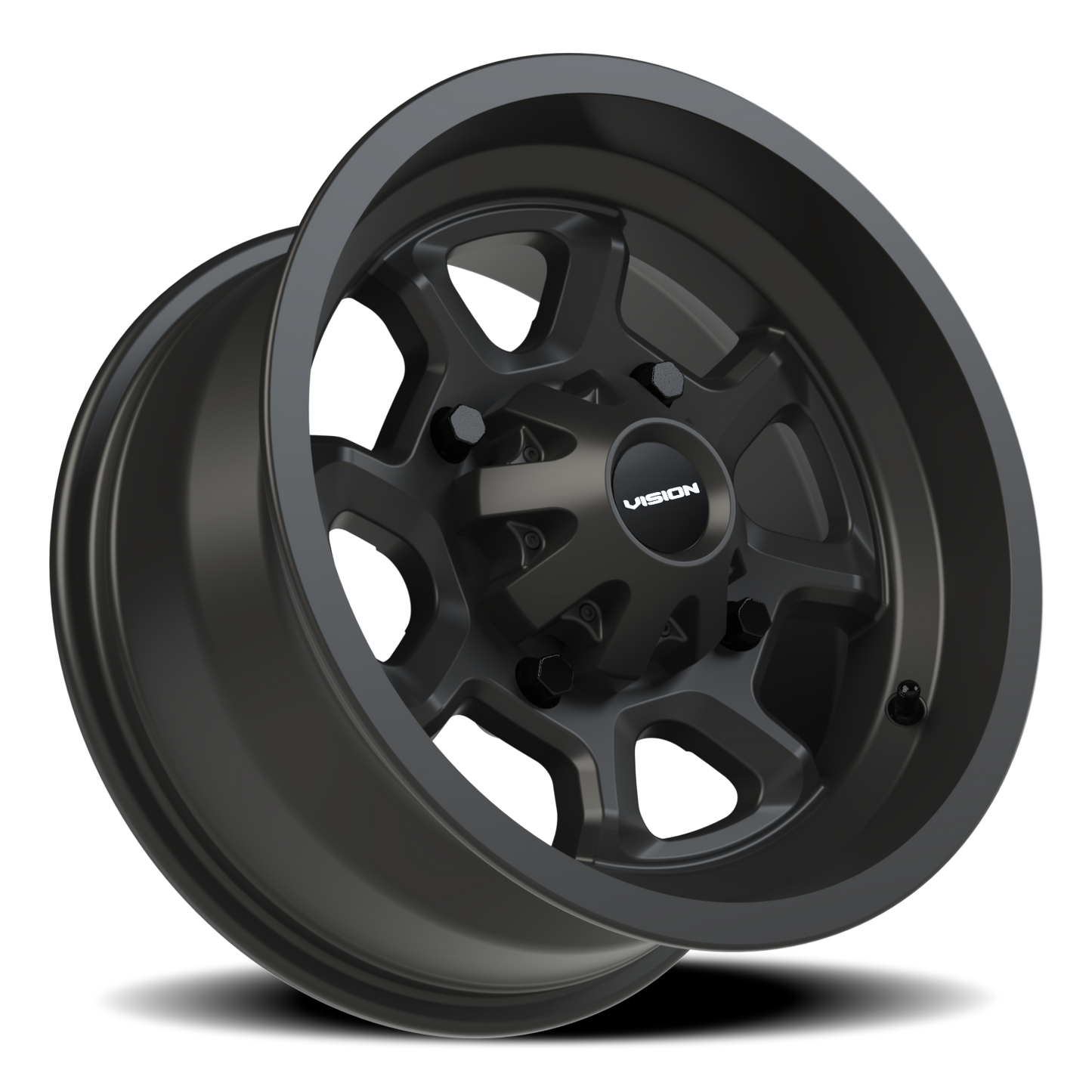 Vision Bomb 14X7 Matte Black Wheel