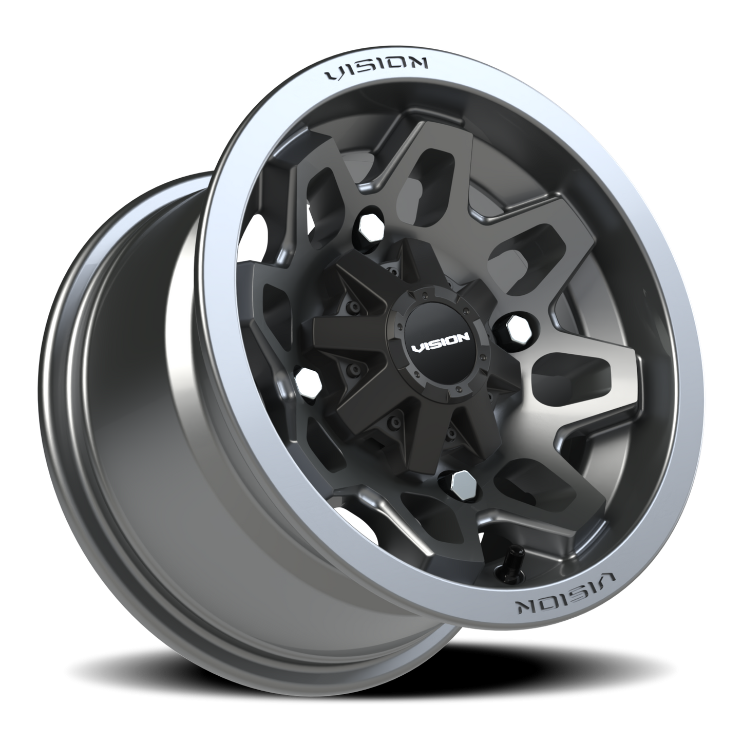 Vision Atv 12X7 Gunmetal Wheel