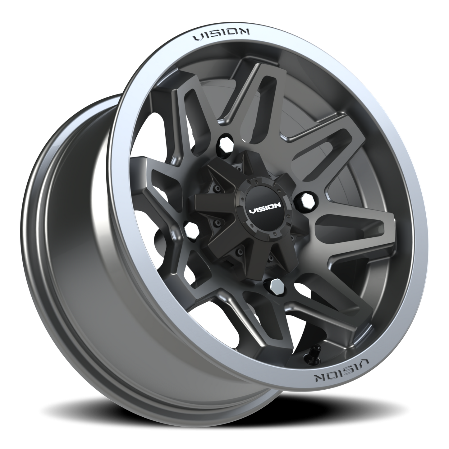 Vision Atv 14X7 Gunmetal Wheel