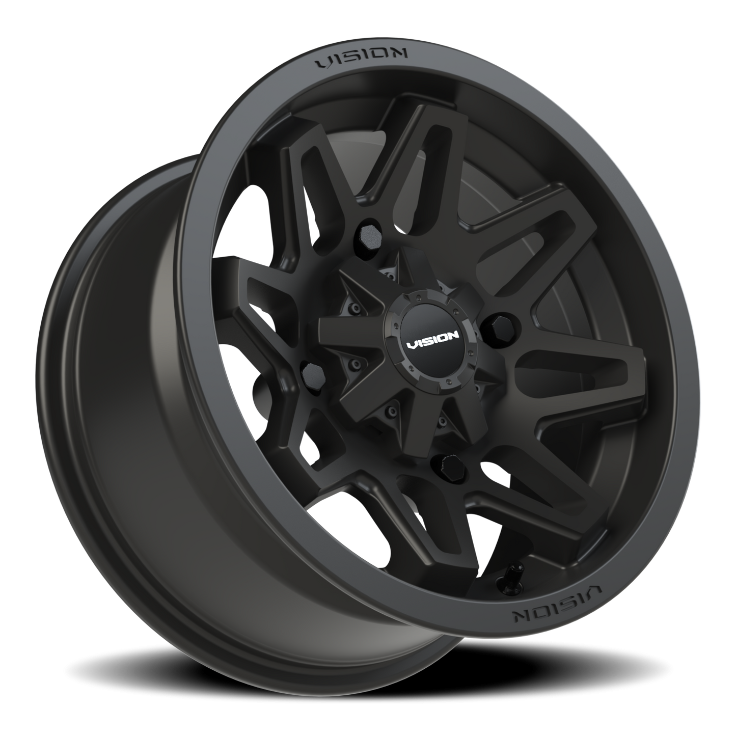 Vision Atv 14X7 Matte Black Wheel
