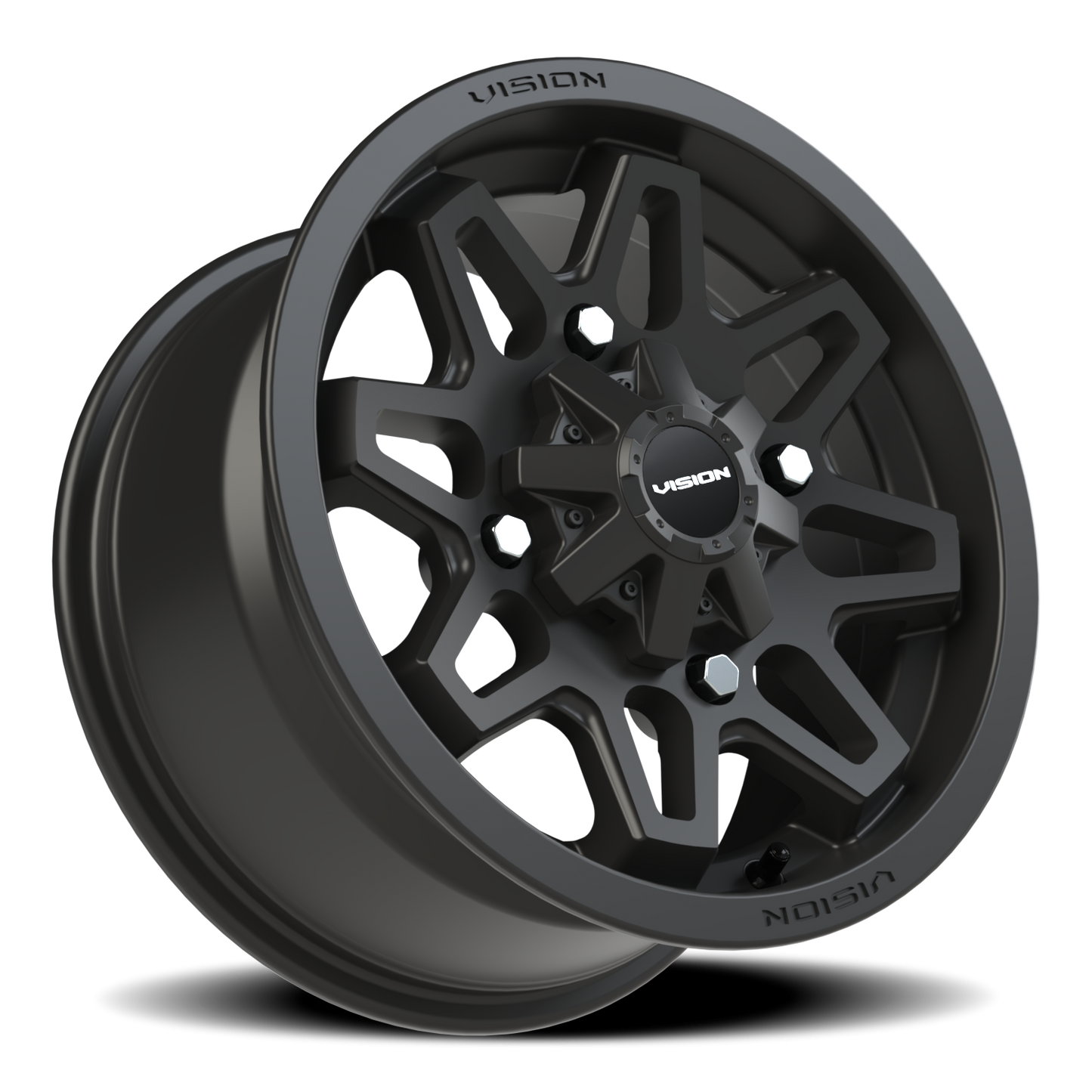 Vision Atv 14X7 Matte Black Wheel