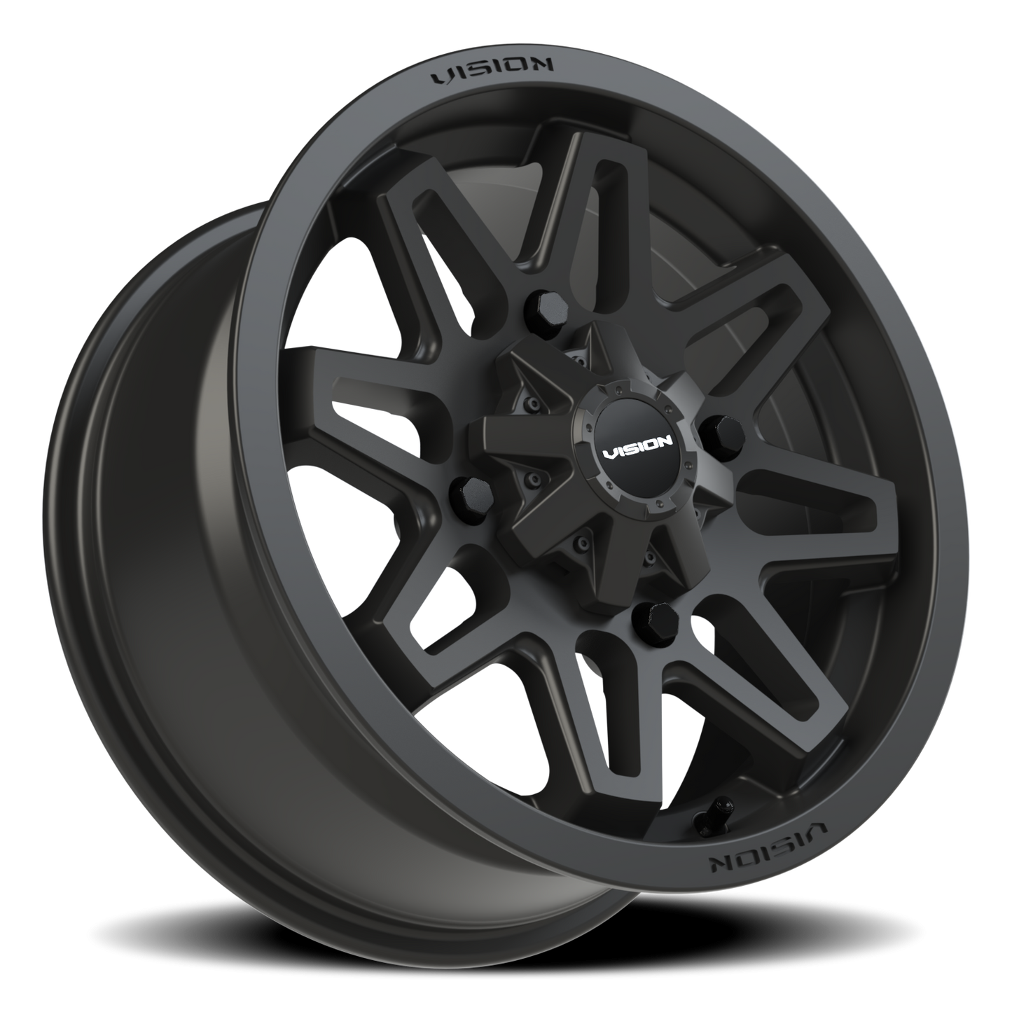 Vision Atv 15X7 Matte Black Wheel