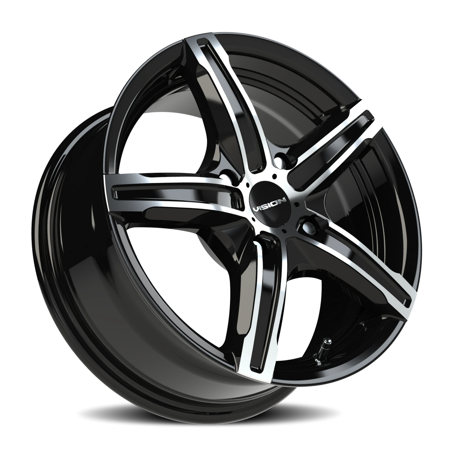 Vision Boost 15X6.5 Gloss Black Machined Face Wheel