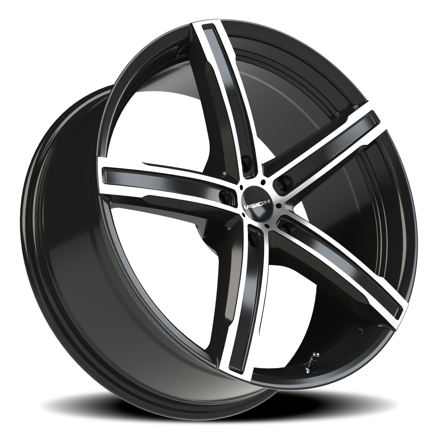 Vision Boost 20X8.5 Gloss Black Machined Face Wheel