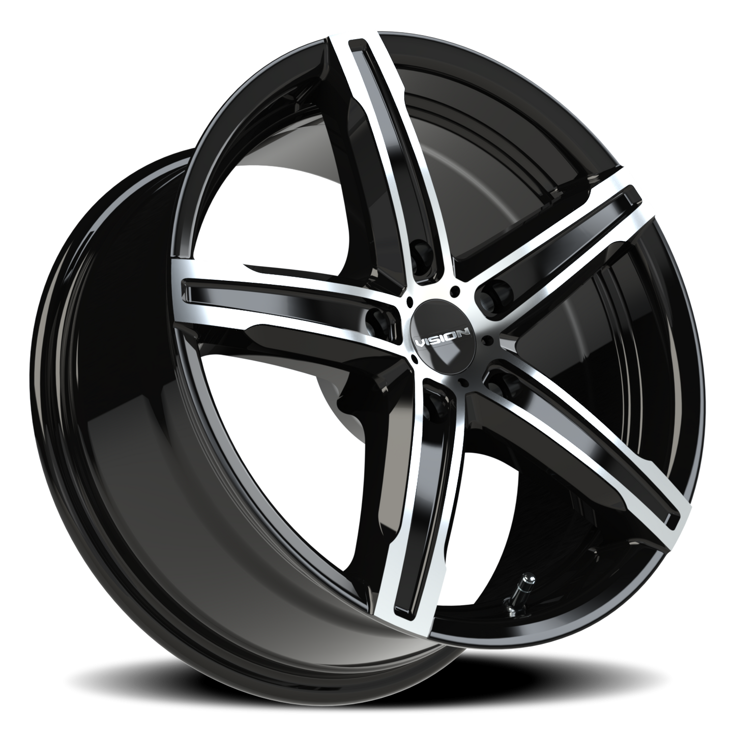 Vision Boost 16X7.5 Gloss Black Machined Face Wheel