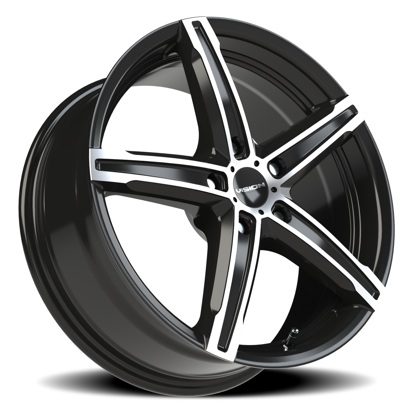 Vision Boost 17X7 Gloss Black Machined Face Wheel