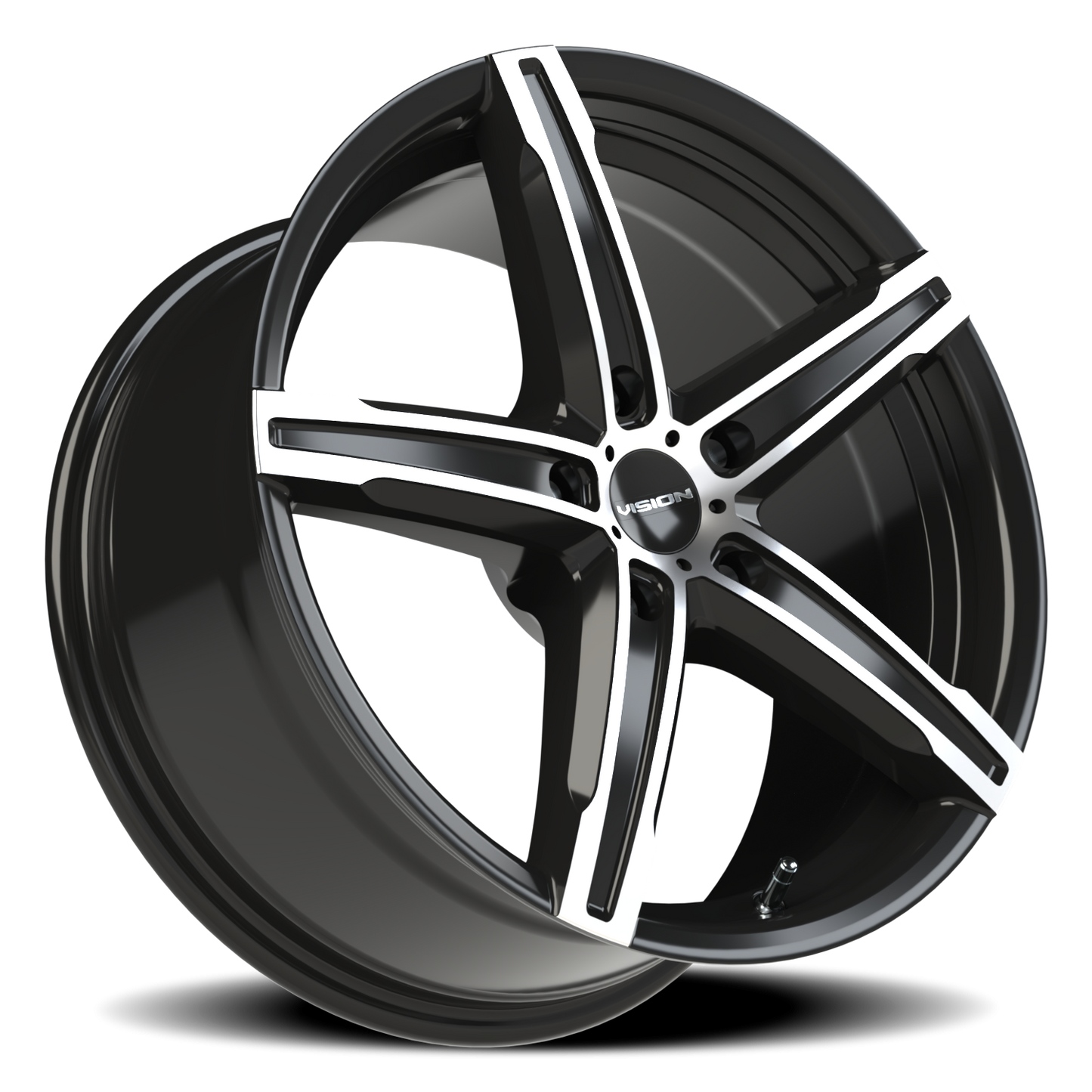 Vision Boost 17X8 Gloss Black Machined Face Wheel