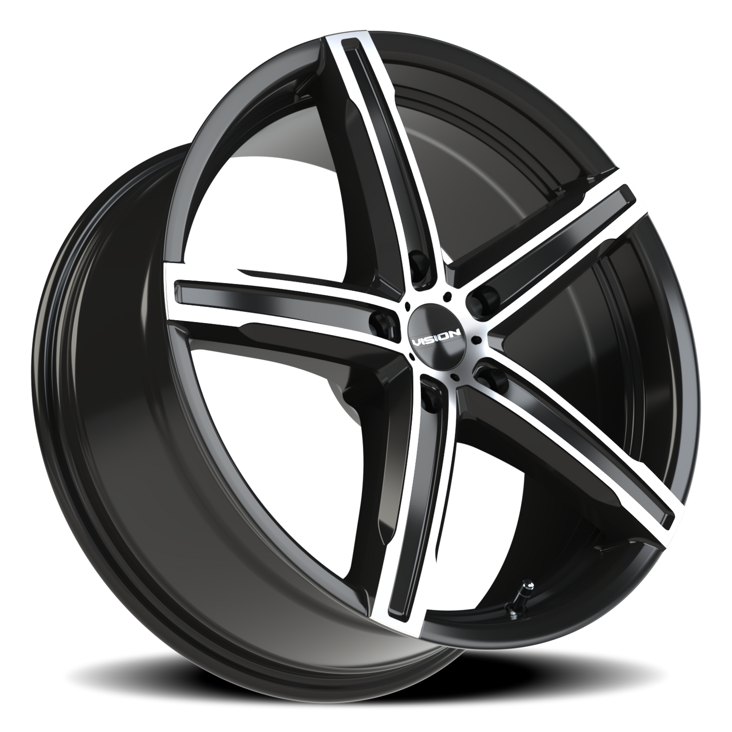 Vision Boost 18X8 Gloss Black Machined Face Wheel