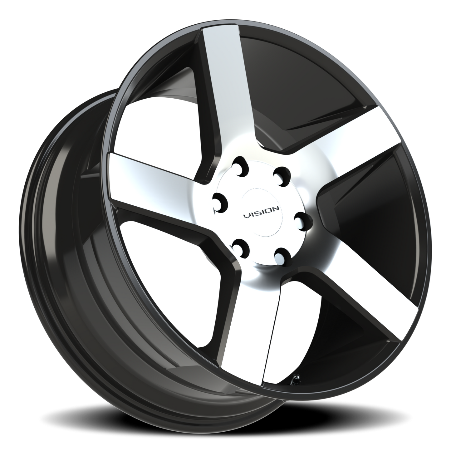 Vision Switchback 20X9 Gloss Black Machined Face Wheel