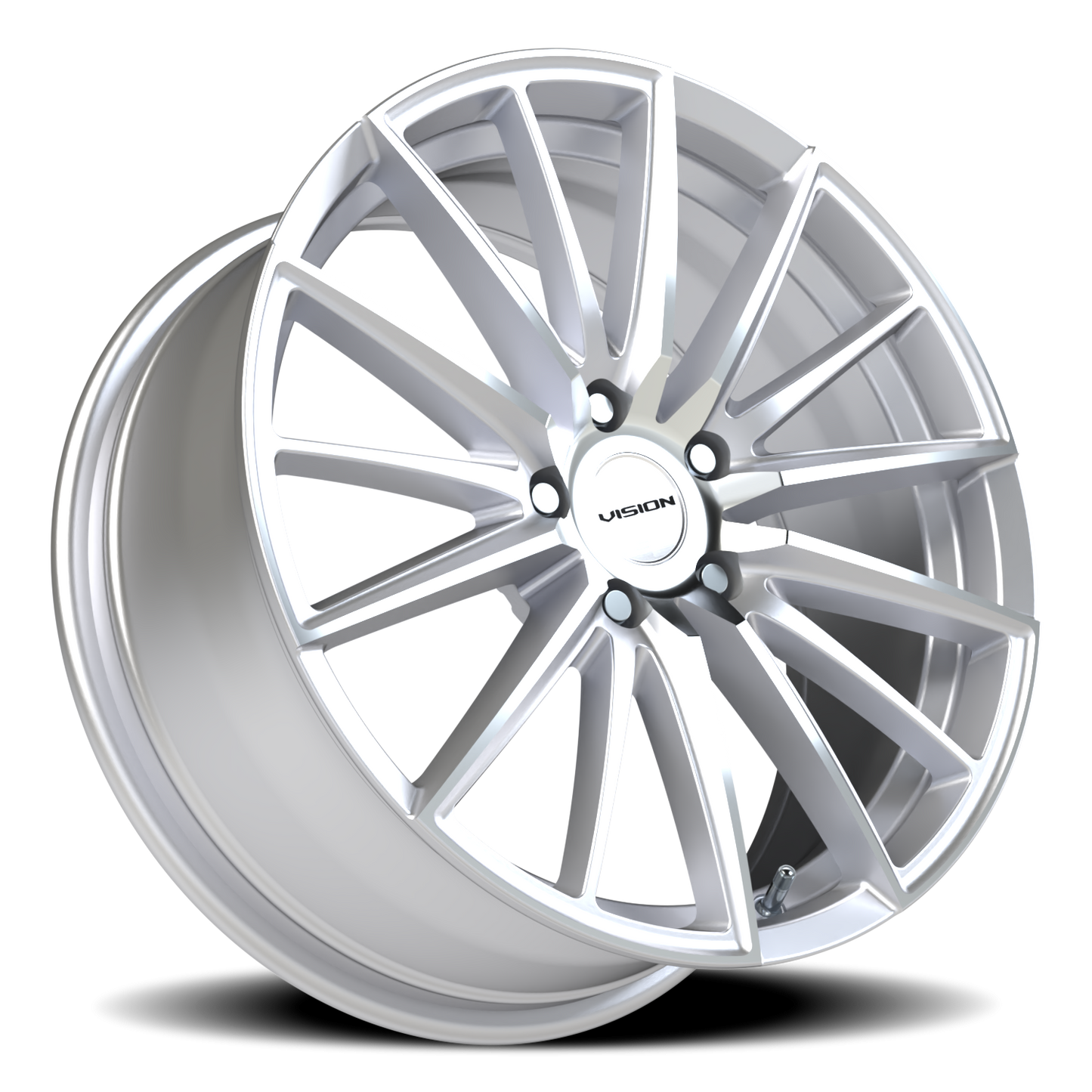 Vision Axis 19X8 Hyper Silver Machined Face Wheel