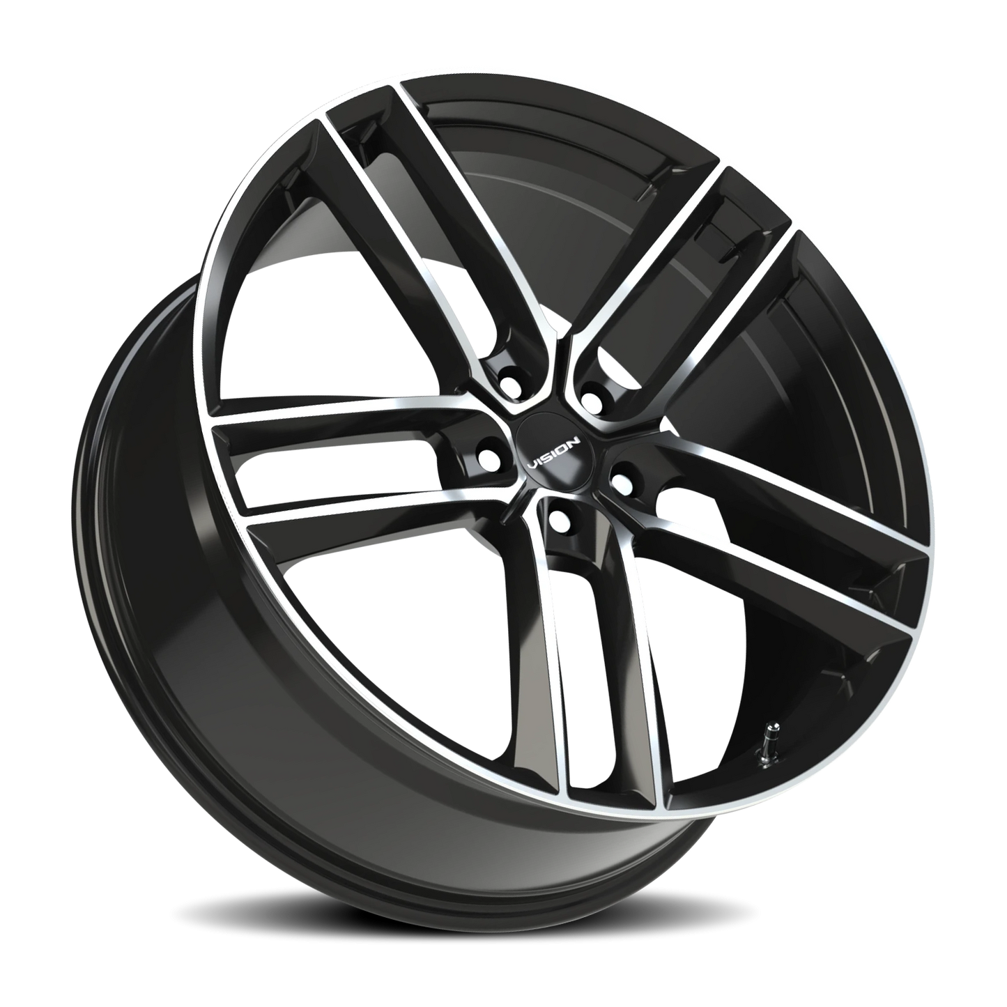 Vision Clutch 22X9 Gloss Black Machined Face Wheel