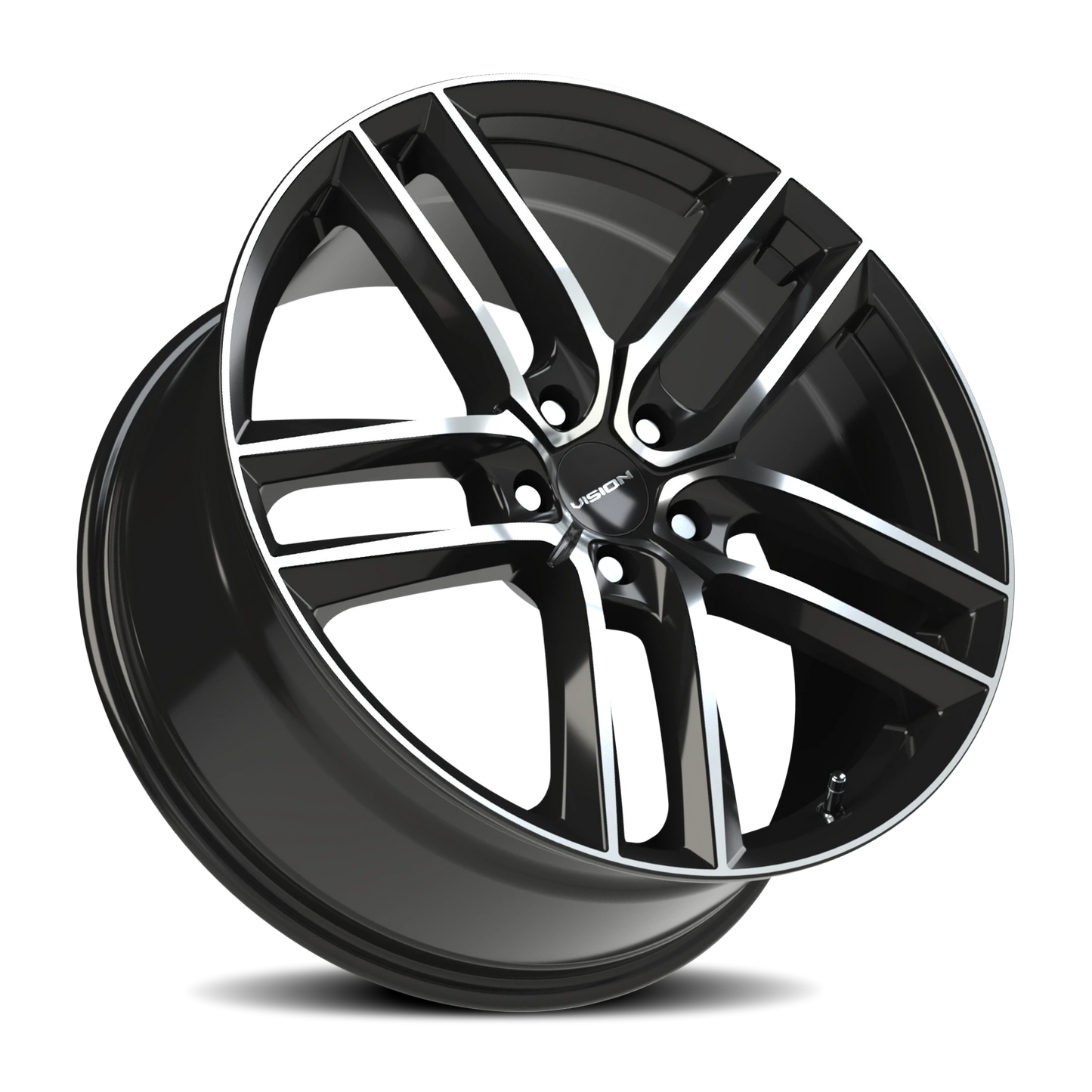 Vision Clutch 20X9 Gloss Black Machined Face Wheel