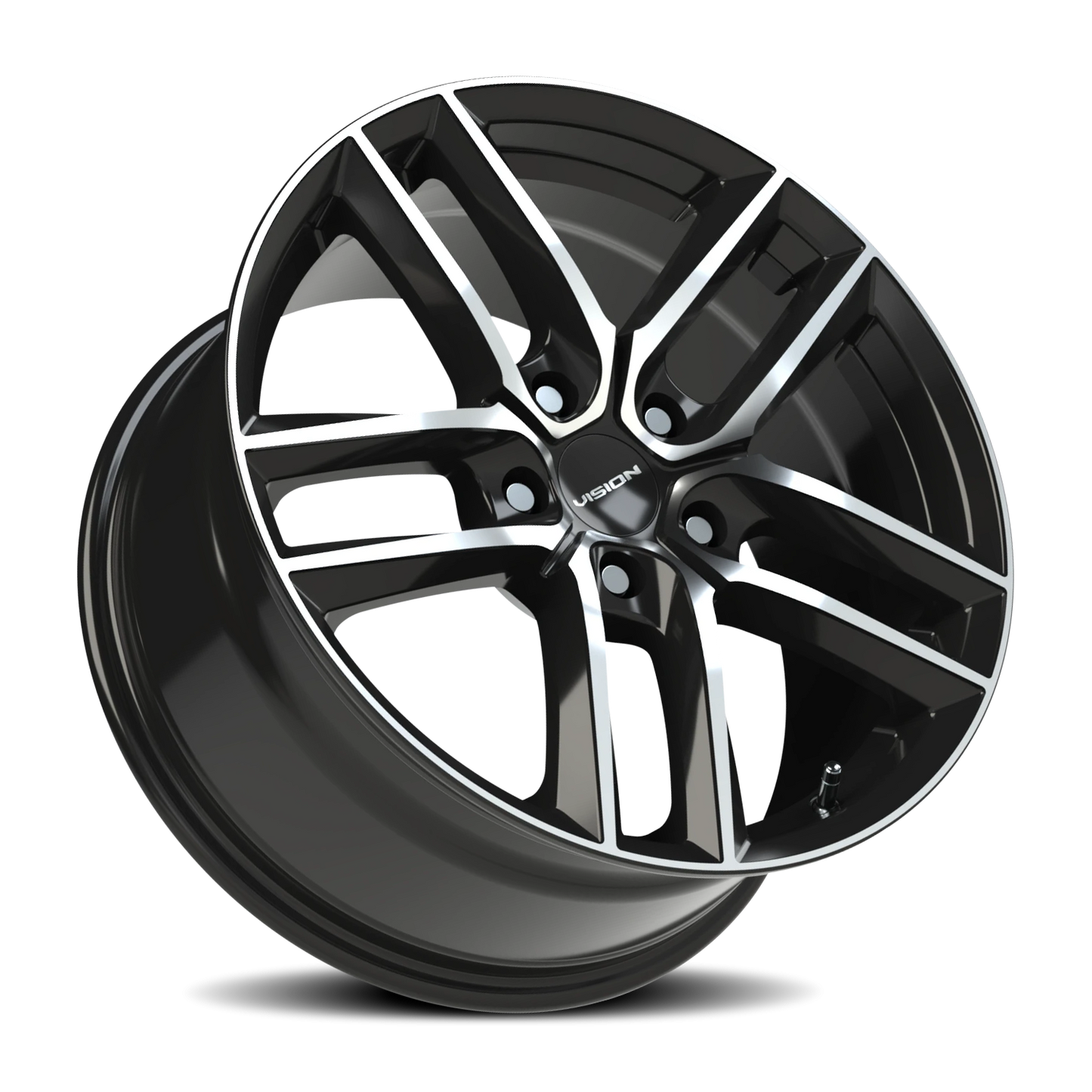 Vision Clutch 18X8.5 Gloss Black Machined Face Wheel