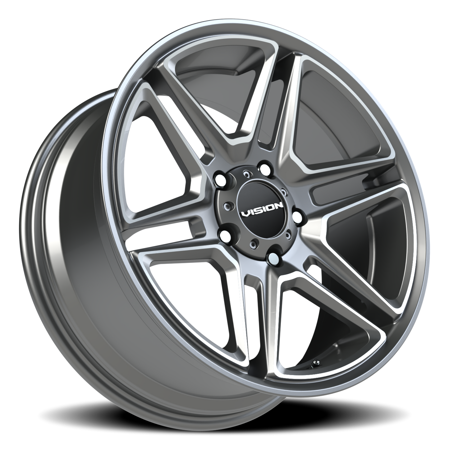 Vision Wedge 20X9 Gunmetal Machined Face Wheel