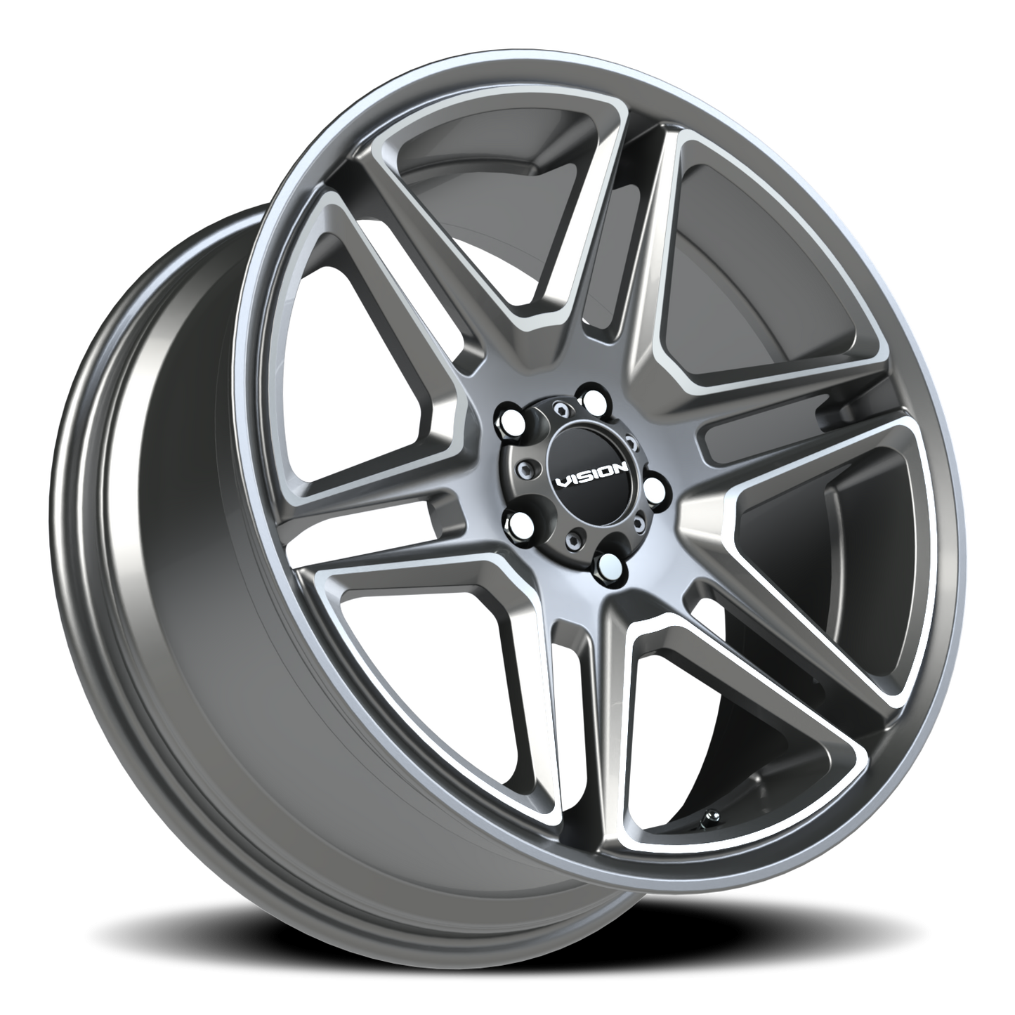 Vision Wedge 20X9 Gunmetal Machined Face Wheel