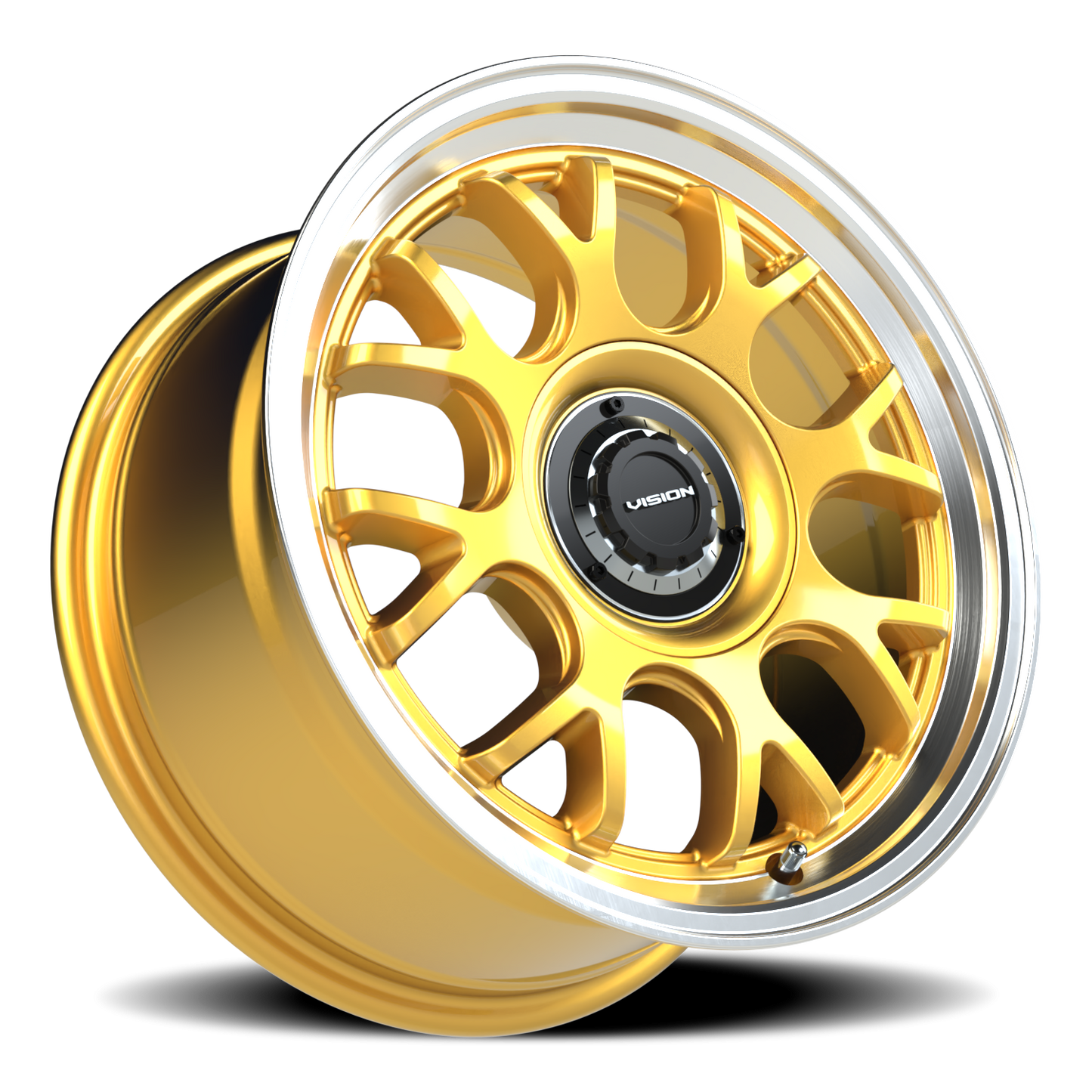 Vision Alpine 16X8 Gold Machined Lip Wheel