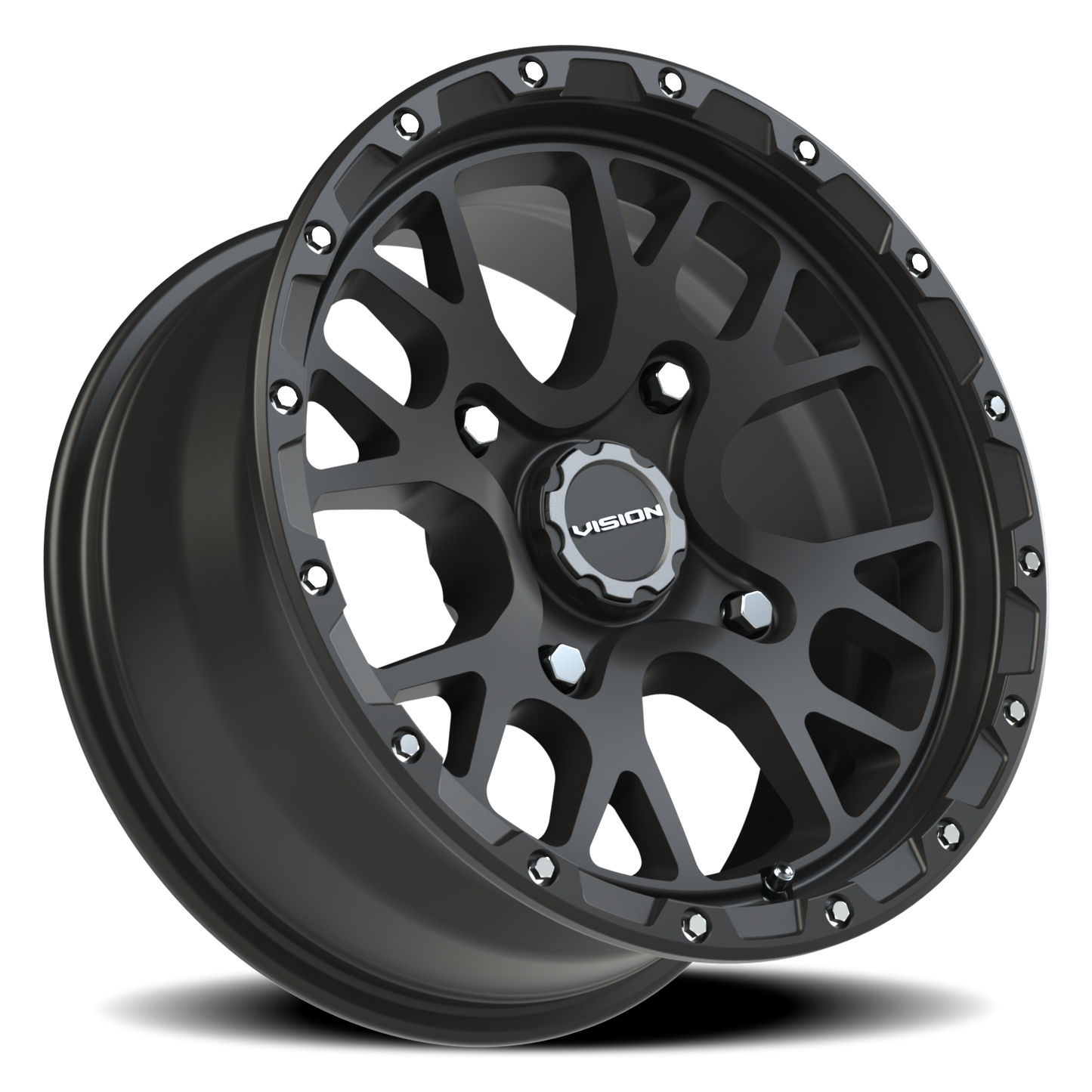 Vision Rocker 15X7 Satin Black Wheel