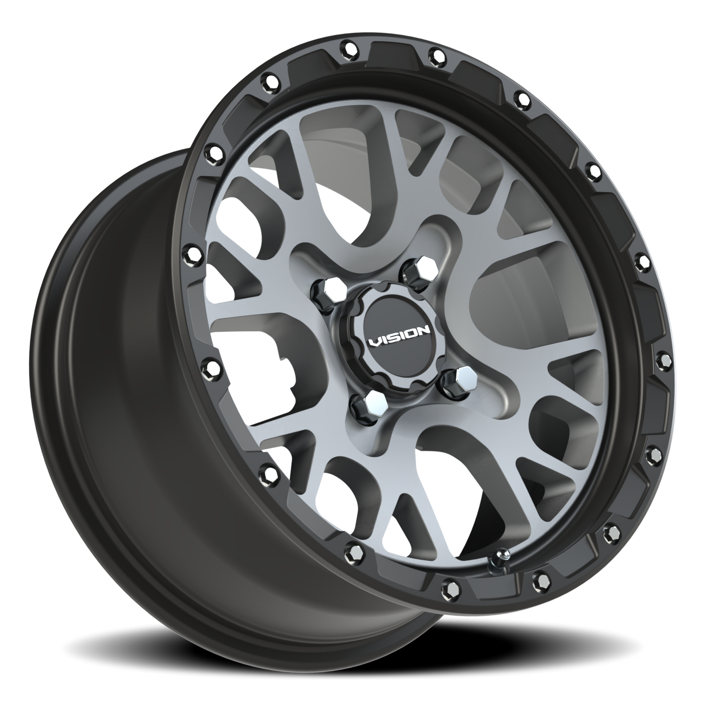 Vision Rocker 14X7 Satin Grey Wheel