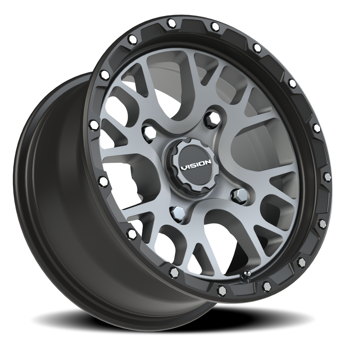 Vision Rocker 14X7 Satin Grey Wheel