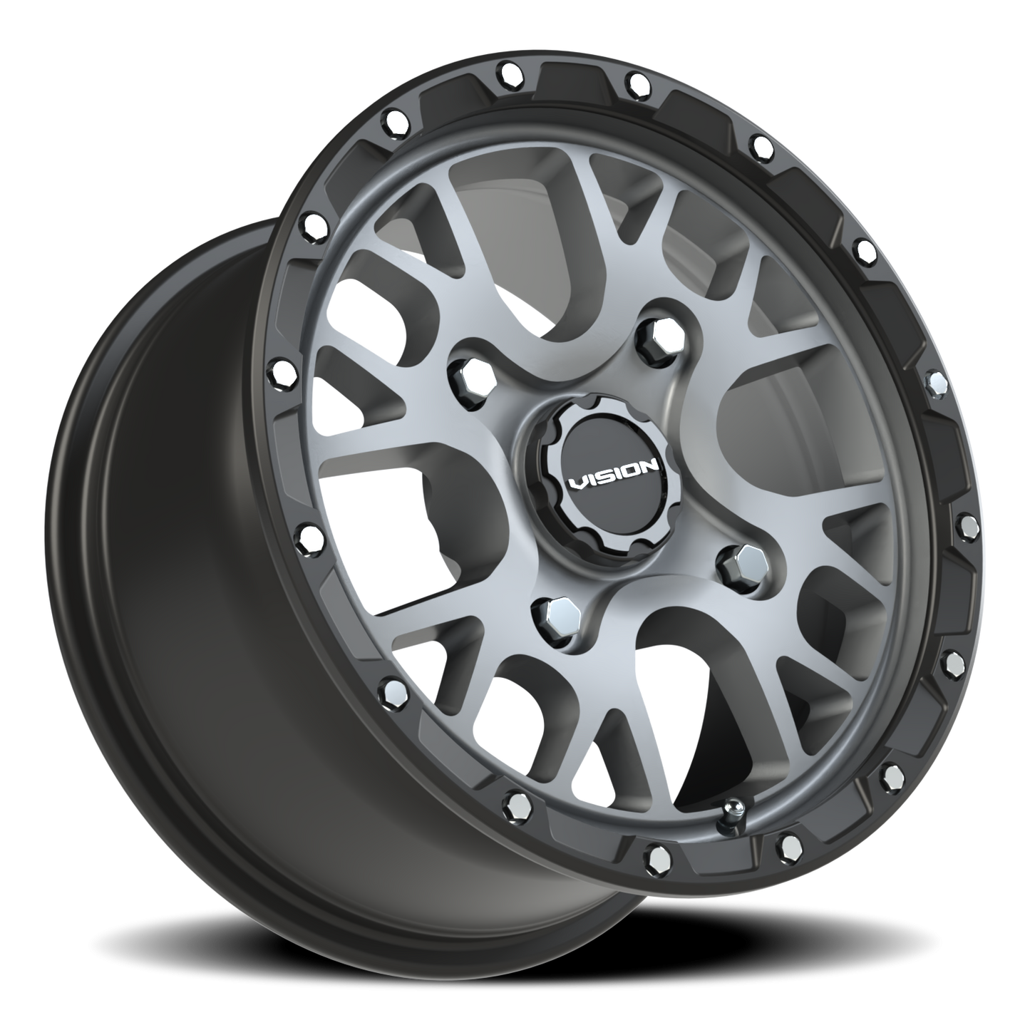 Vision Rocker 14X7 Satin Grey Wheel