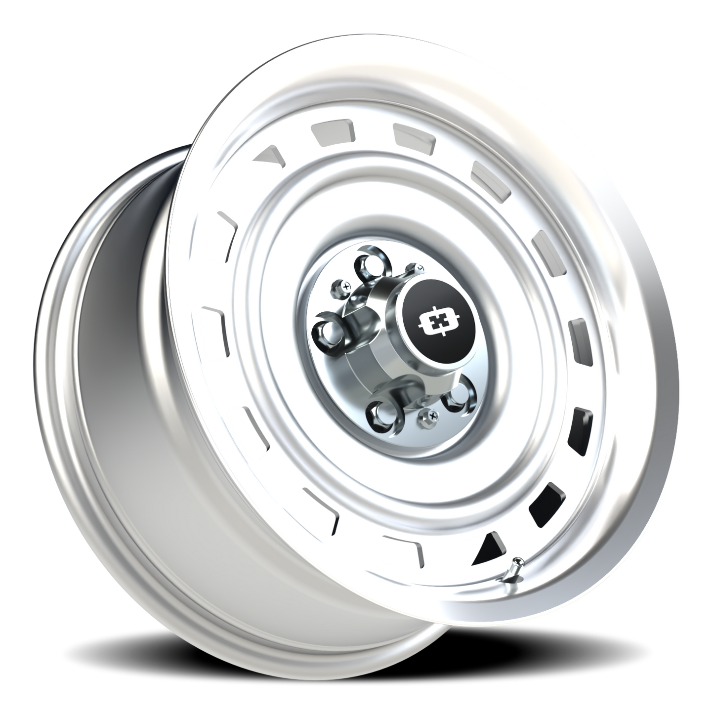 Vision CS-8X20HF 17X8 Silver Machined Lip Wheel