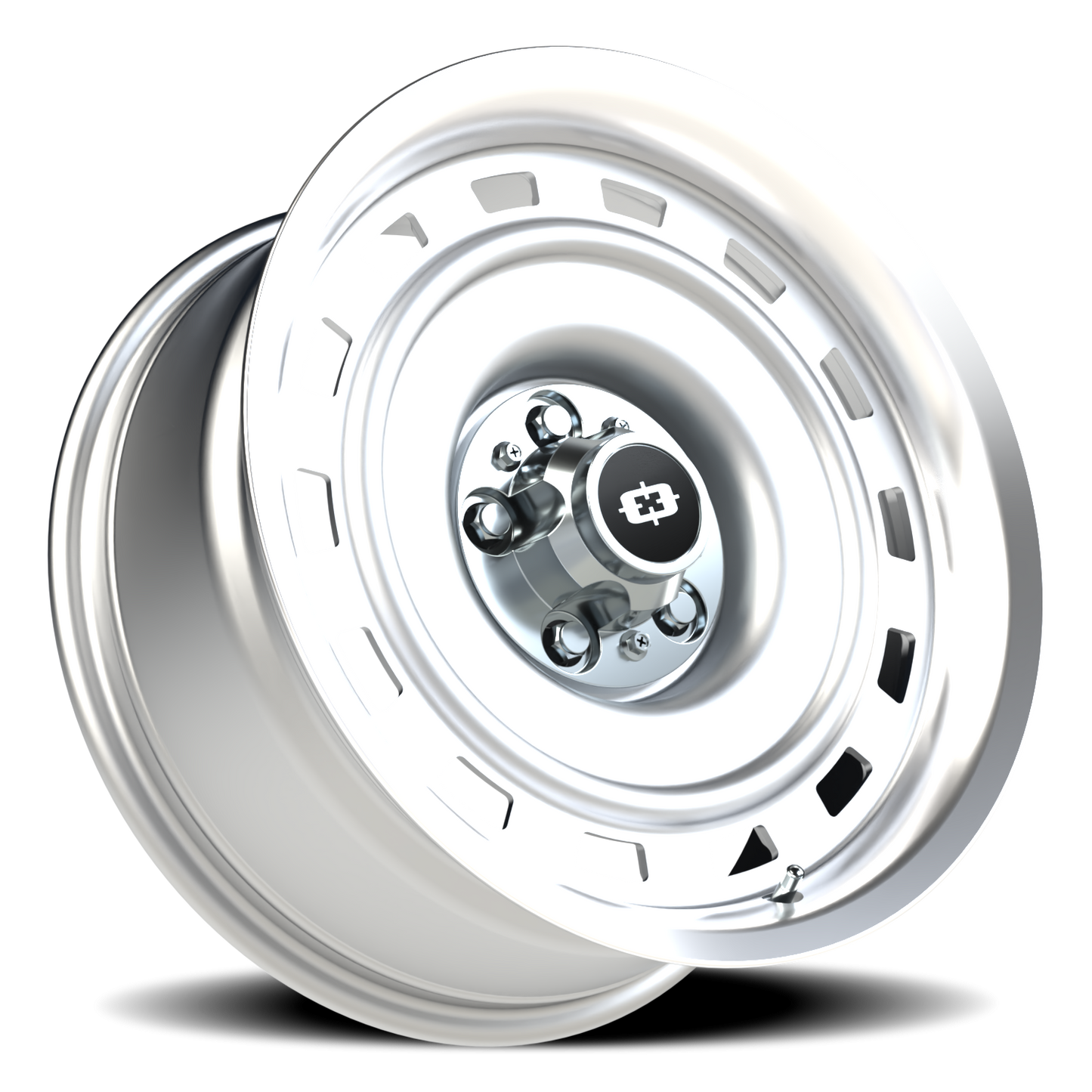 Vision CS-8X20HF 18X8 Silver Machined Lip Wheel