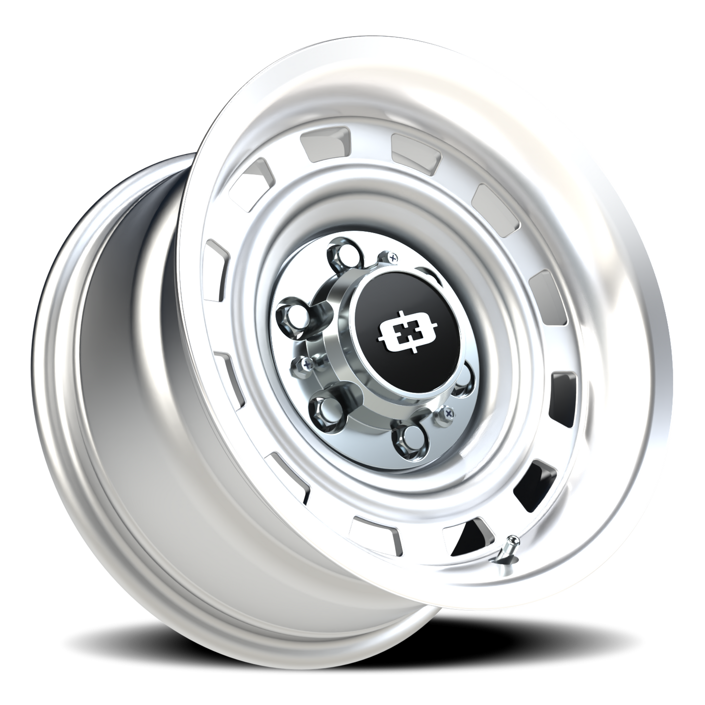 Vision CS-8X20HF 15X10 Silver Machined Lip Wheel