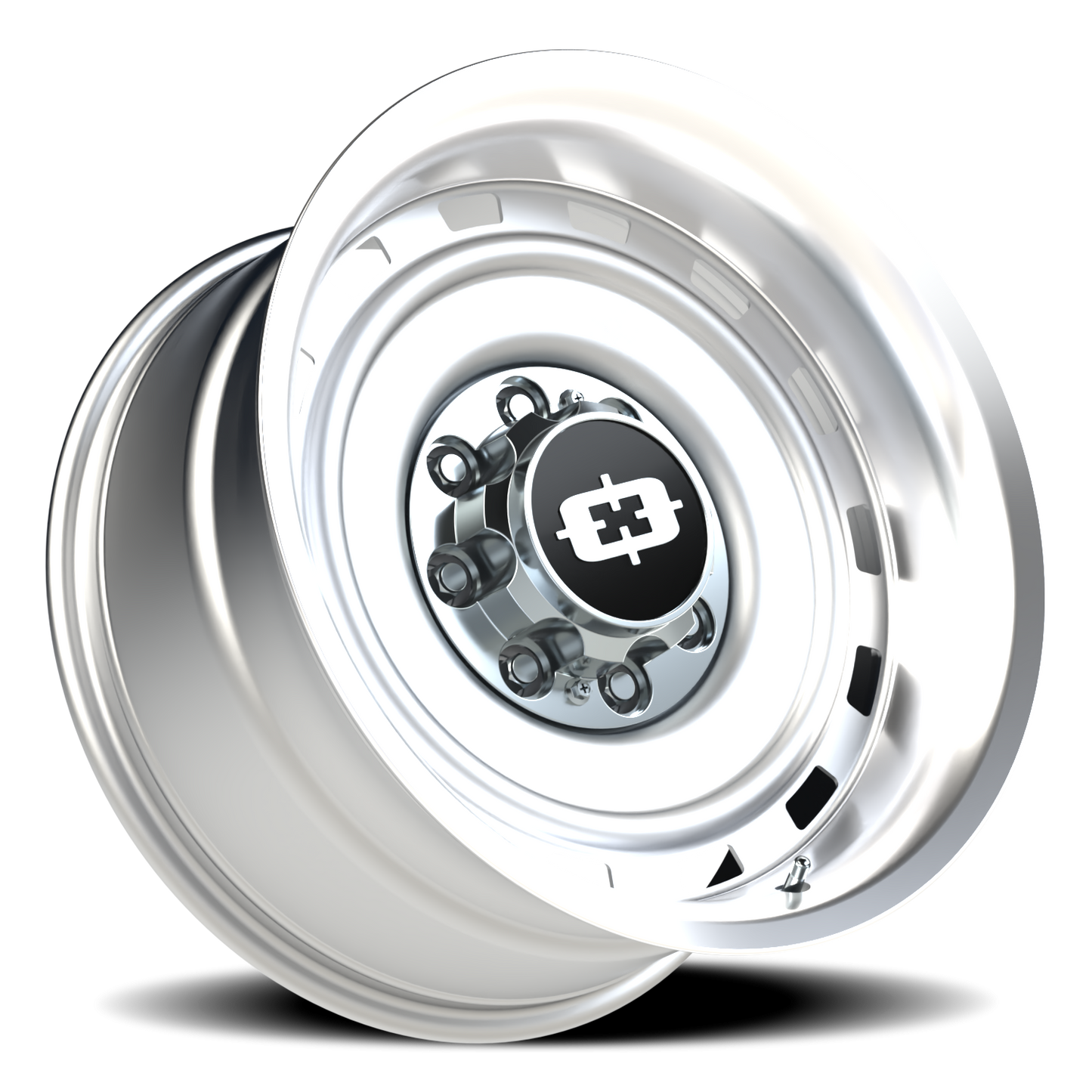Vision CS-8X20HF 20X10 Silver Machined Lip Wheel