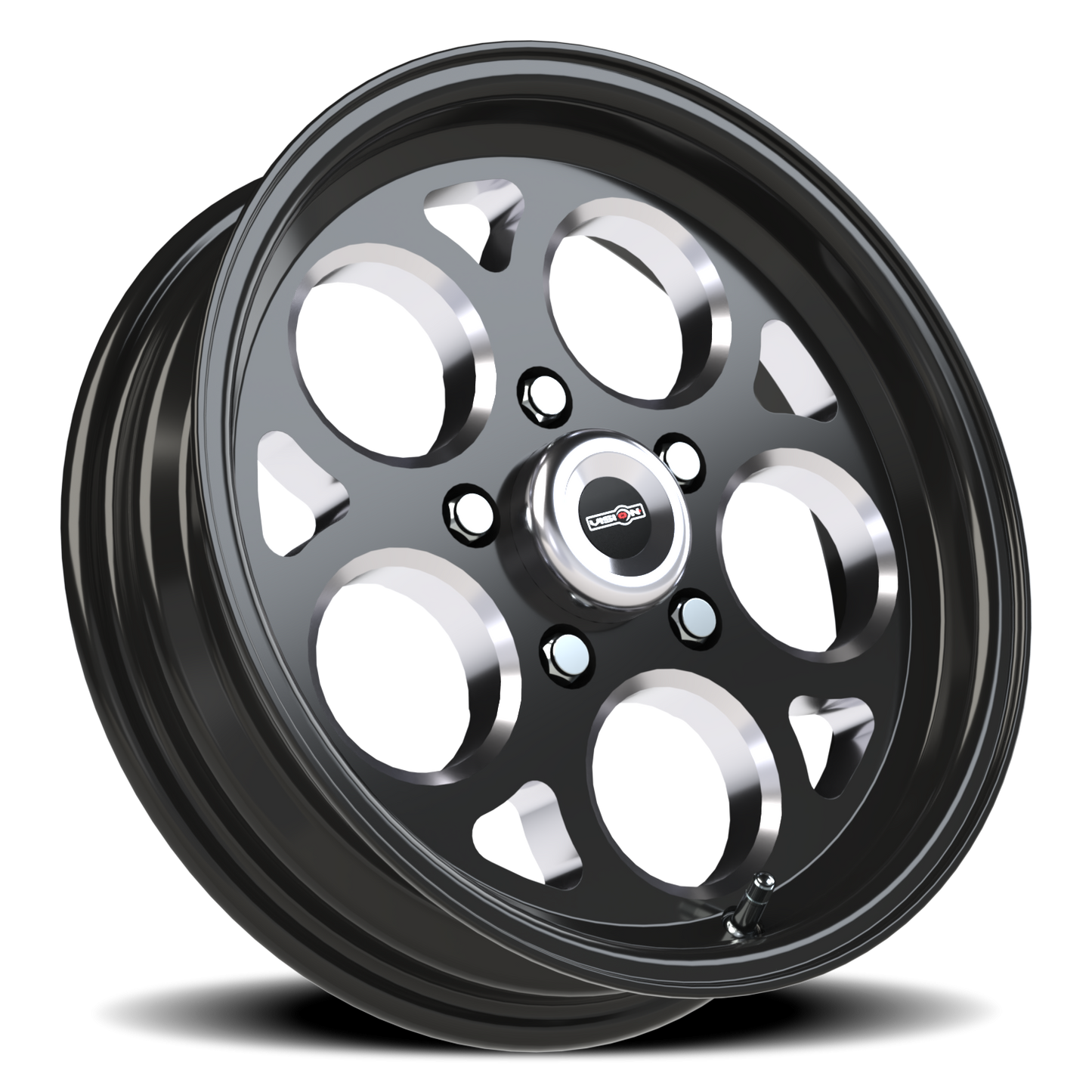Vision Mag 15X4 Gloss Black with Milled Windows Wheel