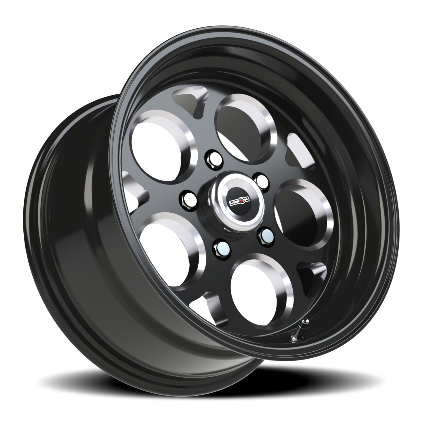 Vision Mag 15X8 Gloss Black with Milled Windows Wheel