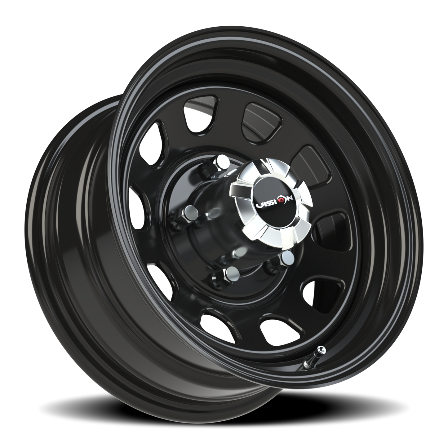 Vision Steel 15X7 Gloss Black Wheel