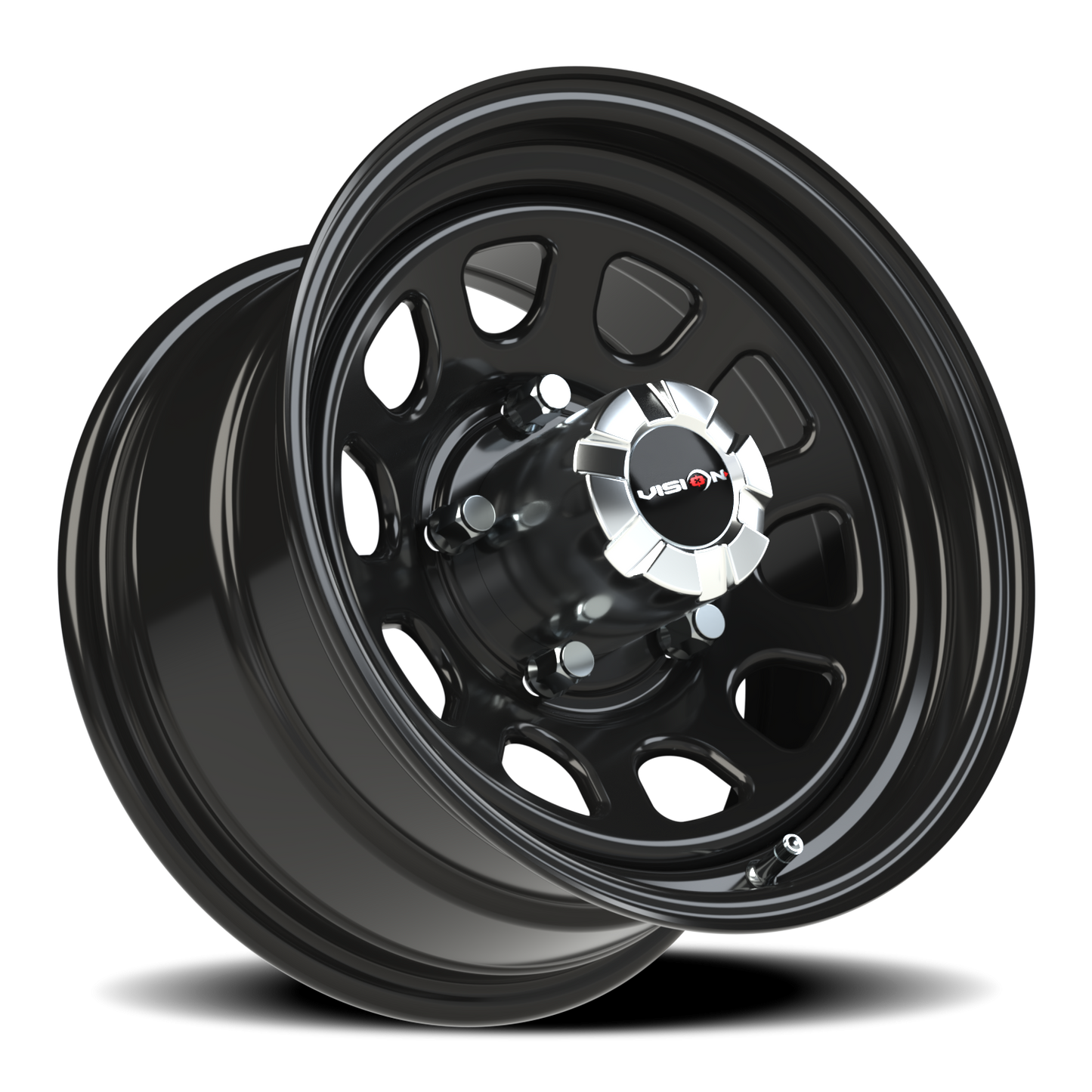 Vision Steel 15X8 Gloss Black Wheel