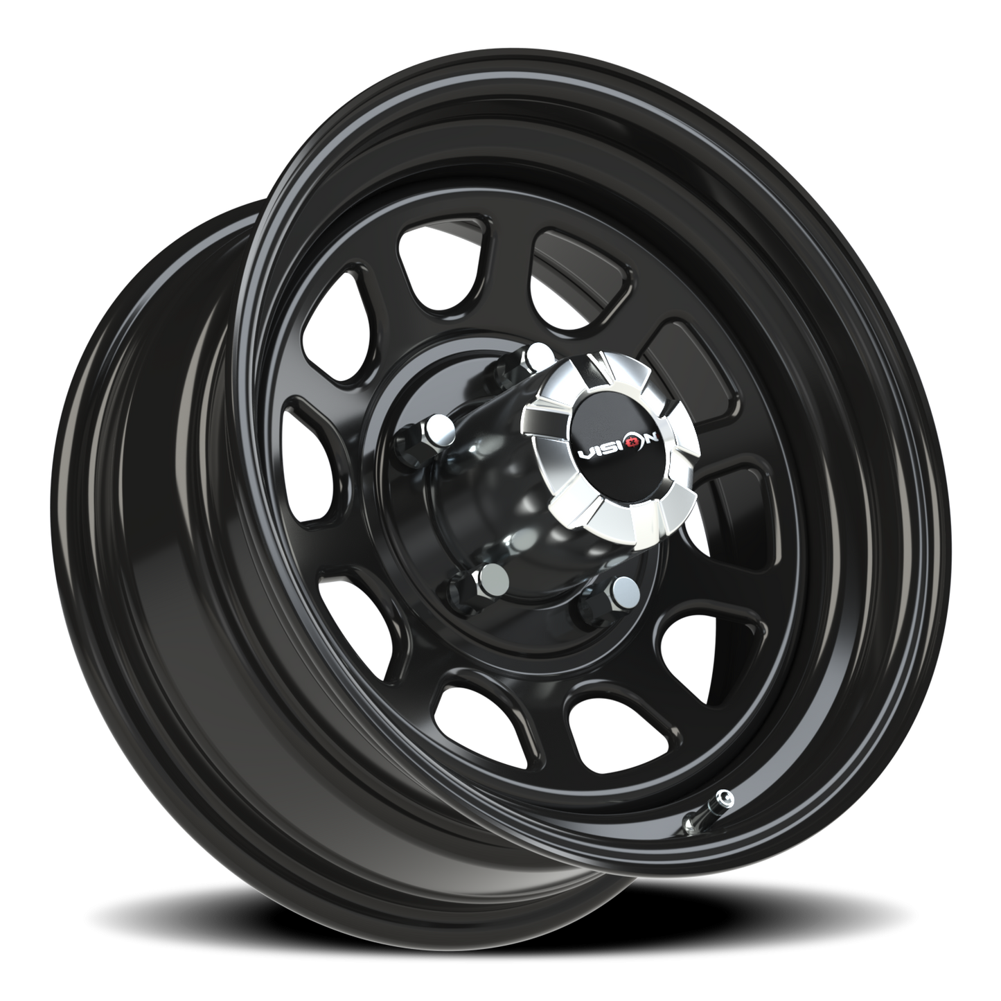 Vision Steel 16X7 Gloss Black Wheel