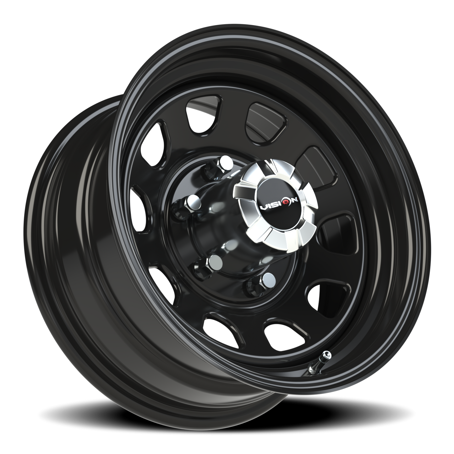 Vision Steel 15X7 Gloss Black Wheel