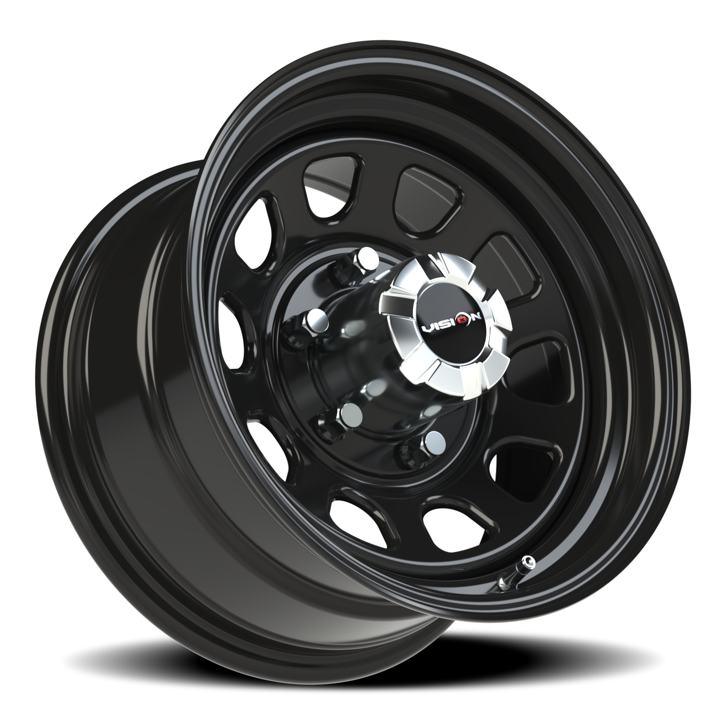 Vision Steel 15X8 Gloss Black Wheel