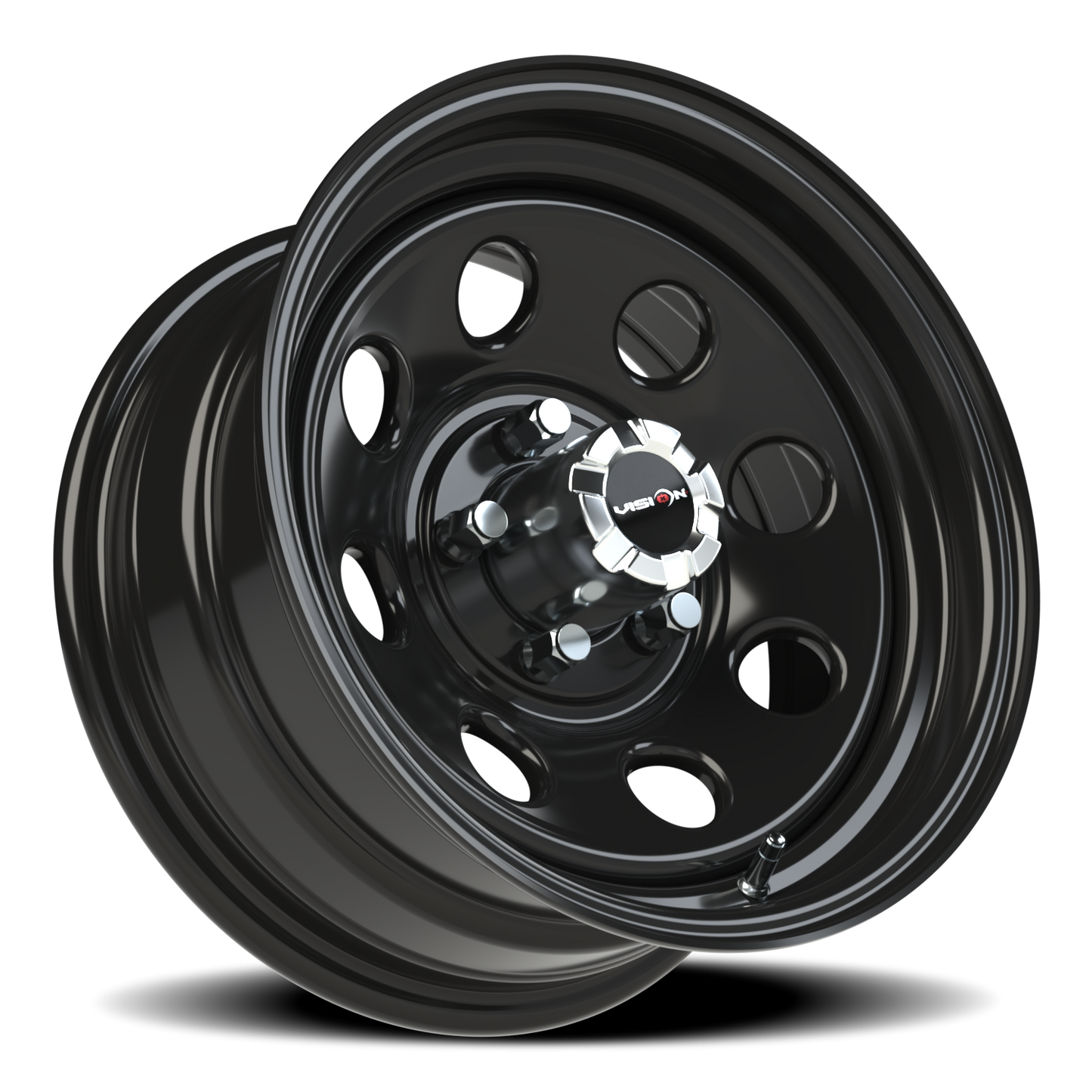 Vision Steel 15X7 Gloss Black Wheel