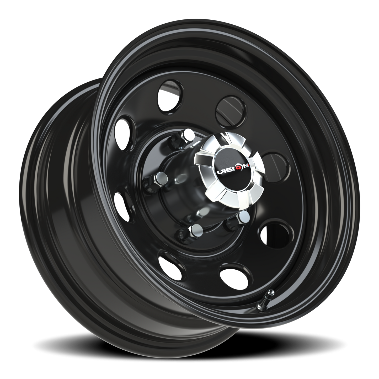 Vision Steel 15X7 Gloss Black Wheel