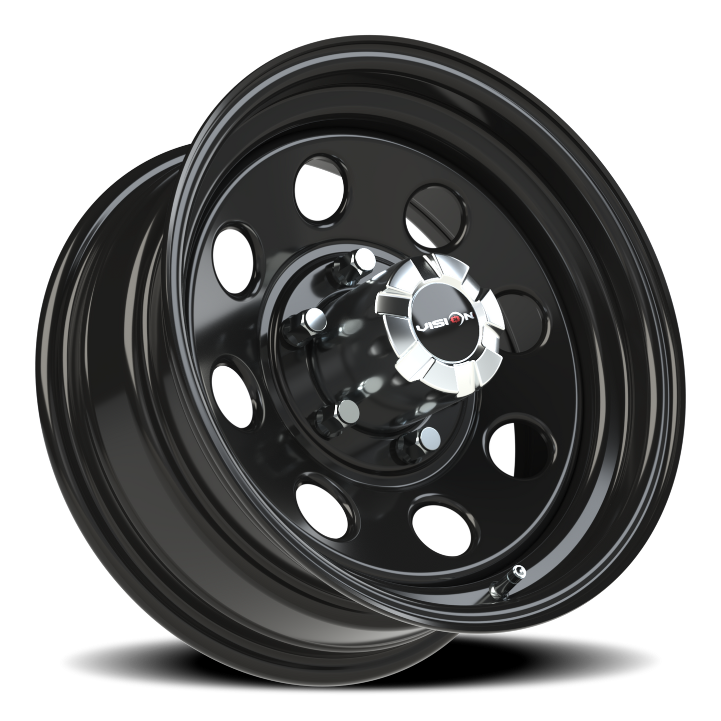 Vision Steel 16X7 Gloss Black Wheel