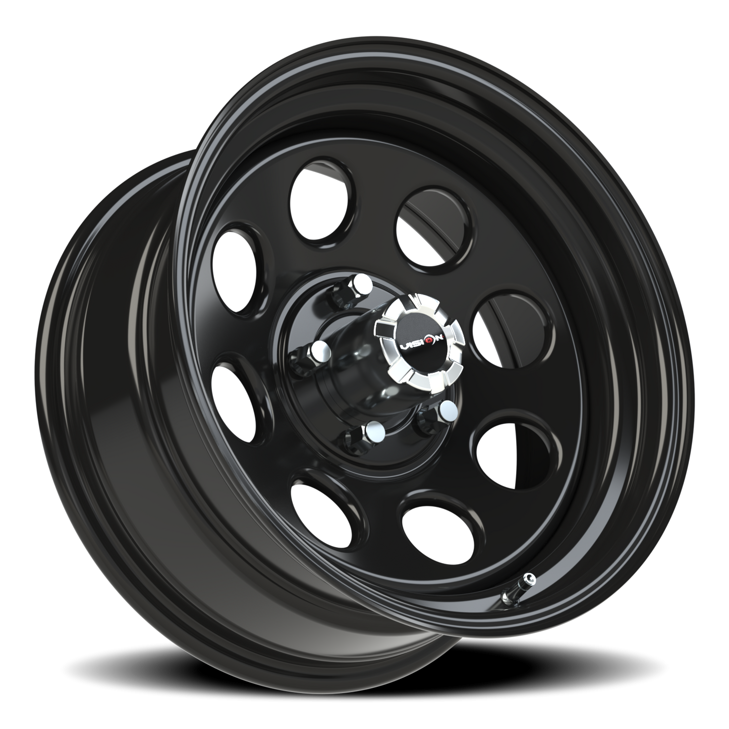 Vision Steel 17X8 Gloss Black Wheel