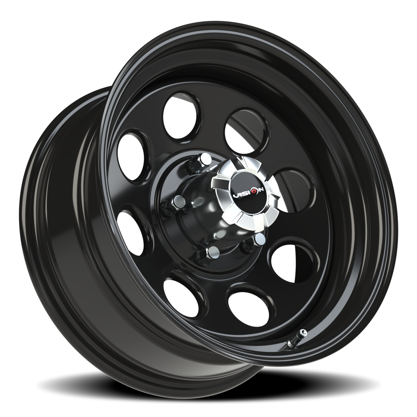Vision Steel 17X8 Gloss Black Wheel