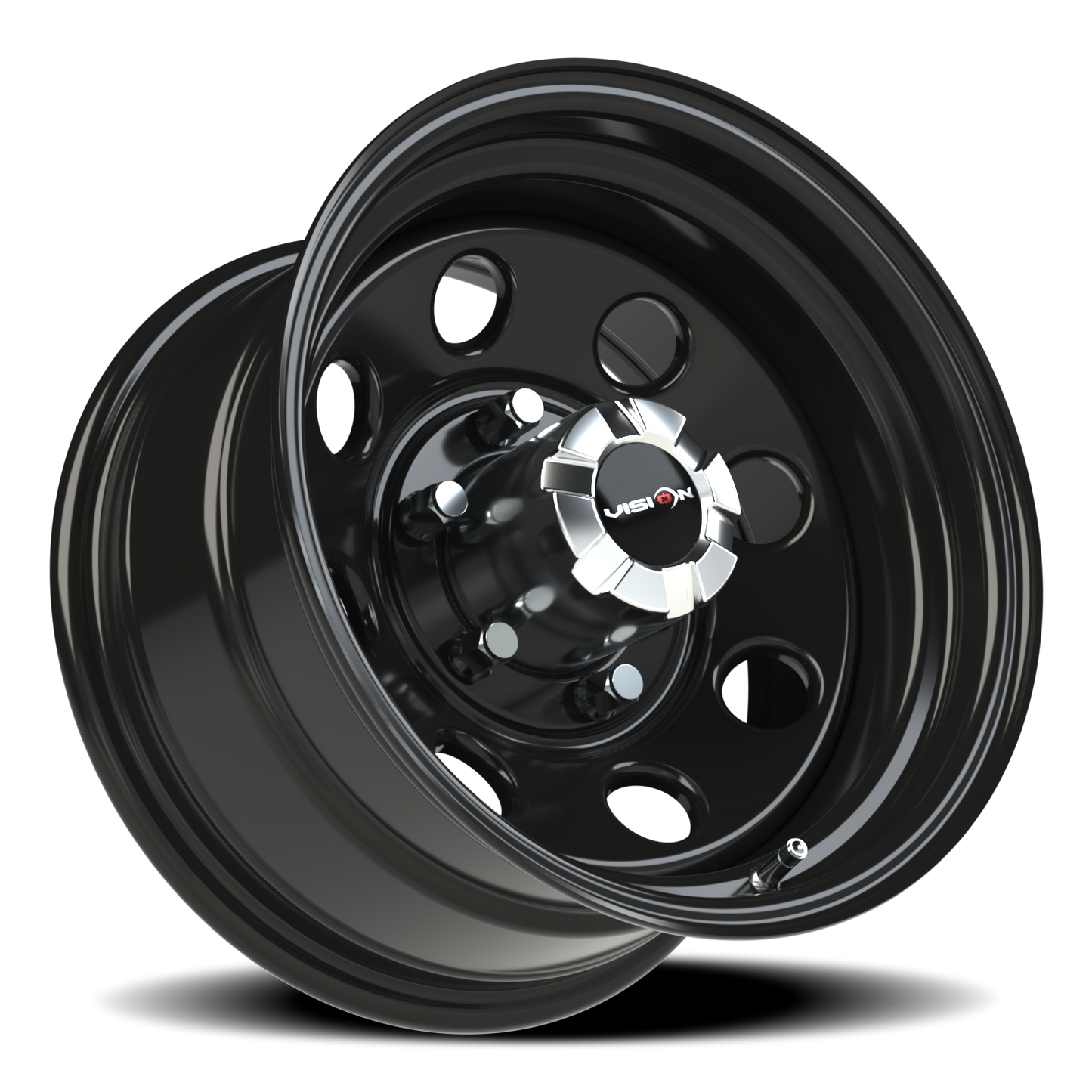 Vision Steel 15X8 Gloss Black Wheel